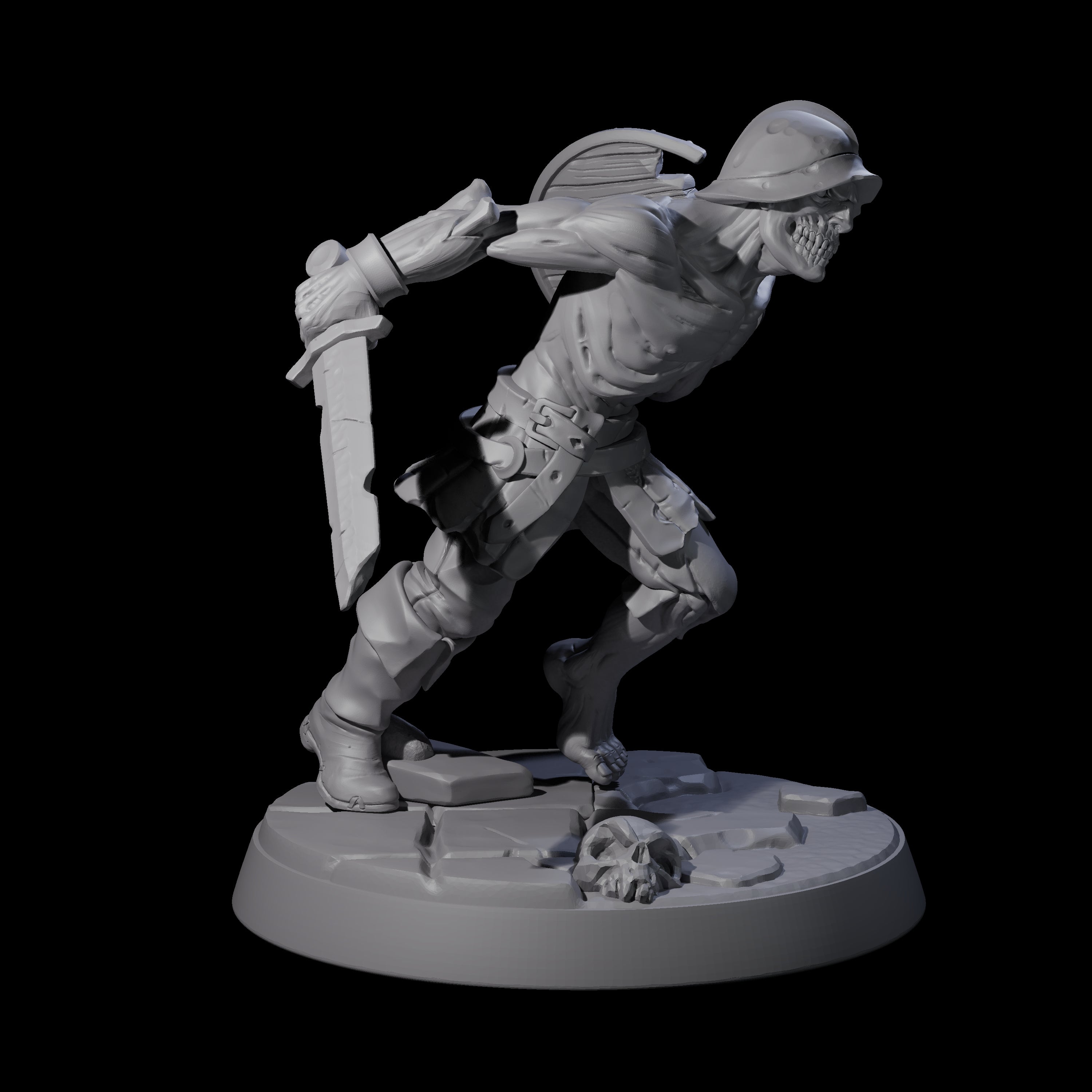 Freshly Risen Zombie Soldiers Miniature for Dungeons and Dragons, Pathfinder or other TTRPGs
