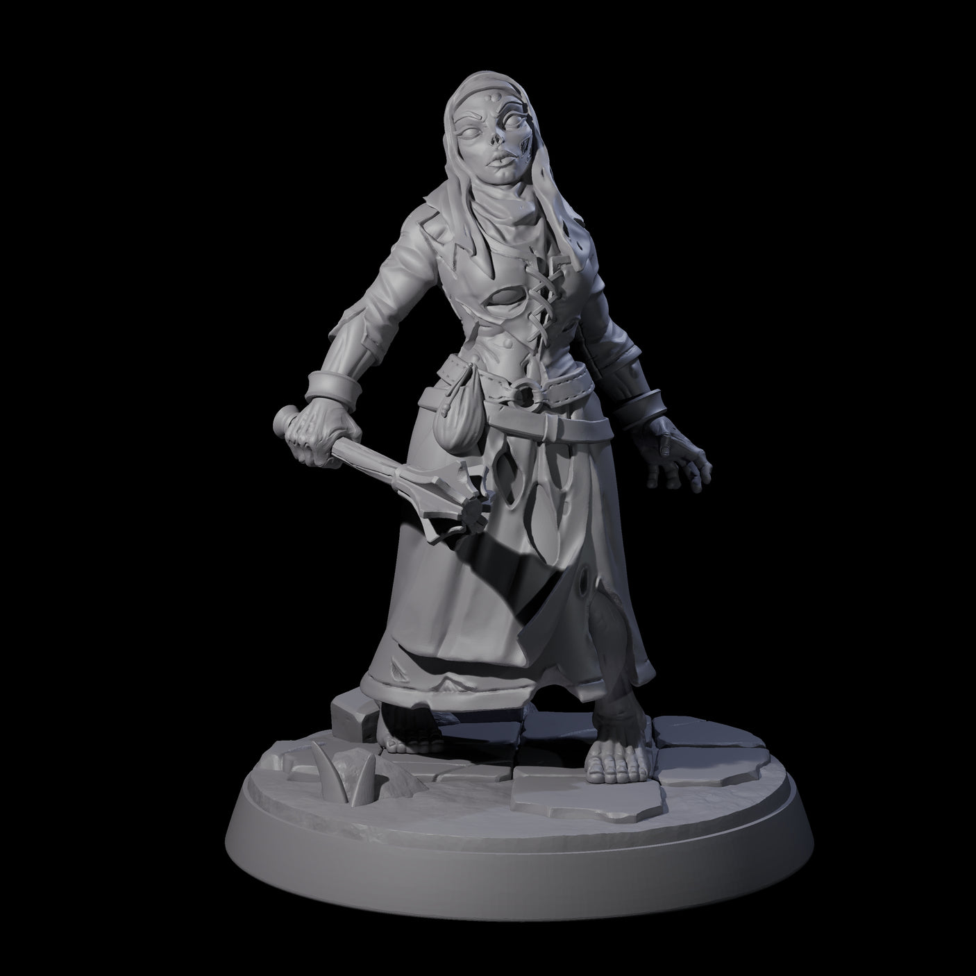 Freshly Risen Zombie Soldiers Miniature for Dungeons and Dragons, Pathfinder or other TTRPGs