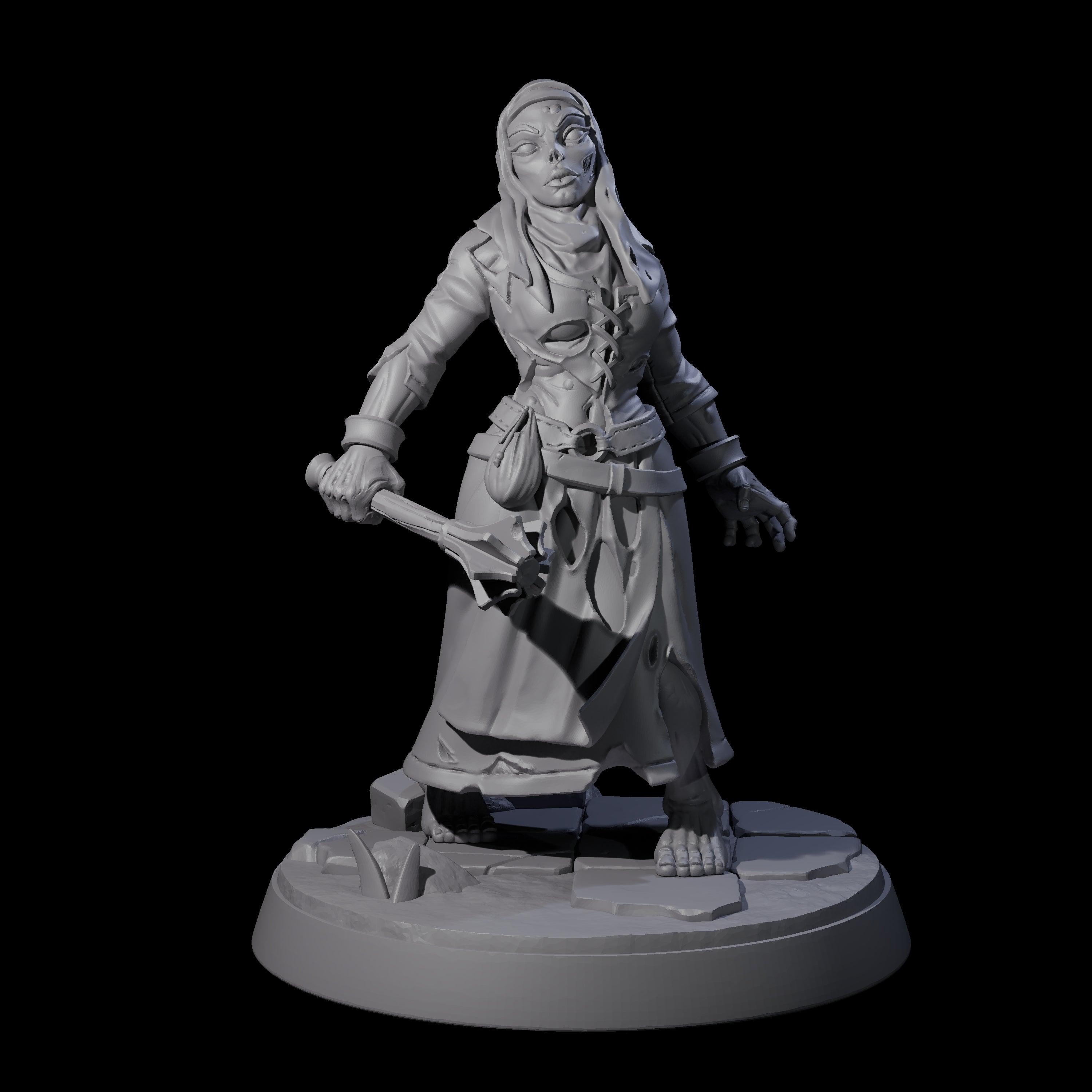 Freshly Risen Zombie Soldiers Miniature for Dungeons and Dragons, Pathfinder or other TTRPGs