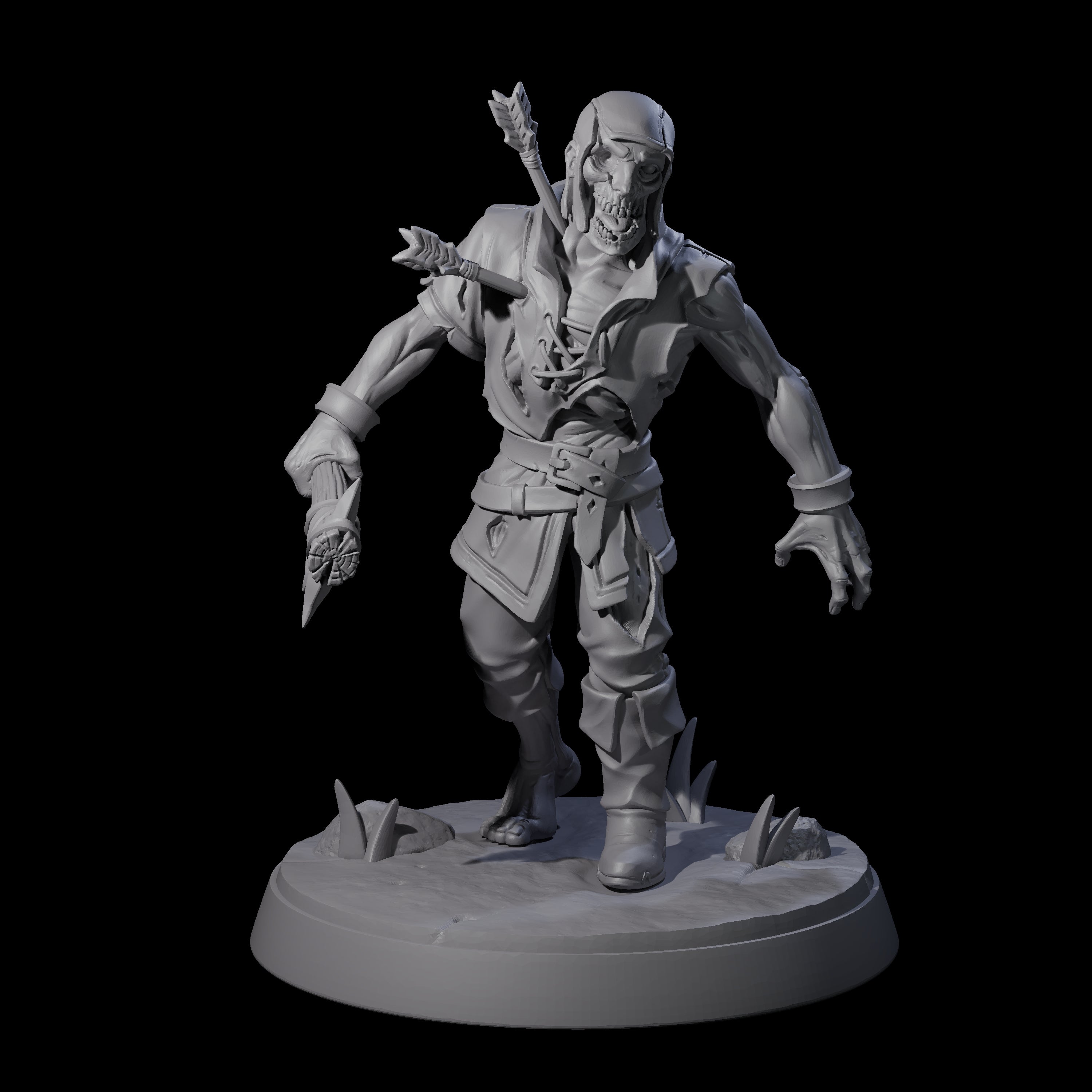 Freshly Risen Zombie Soldiers Miniature for Dungeons and Dragons, Pathfinder or other TTRPGs