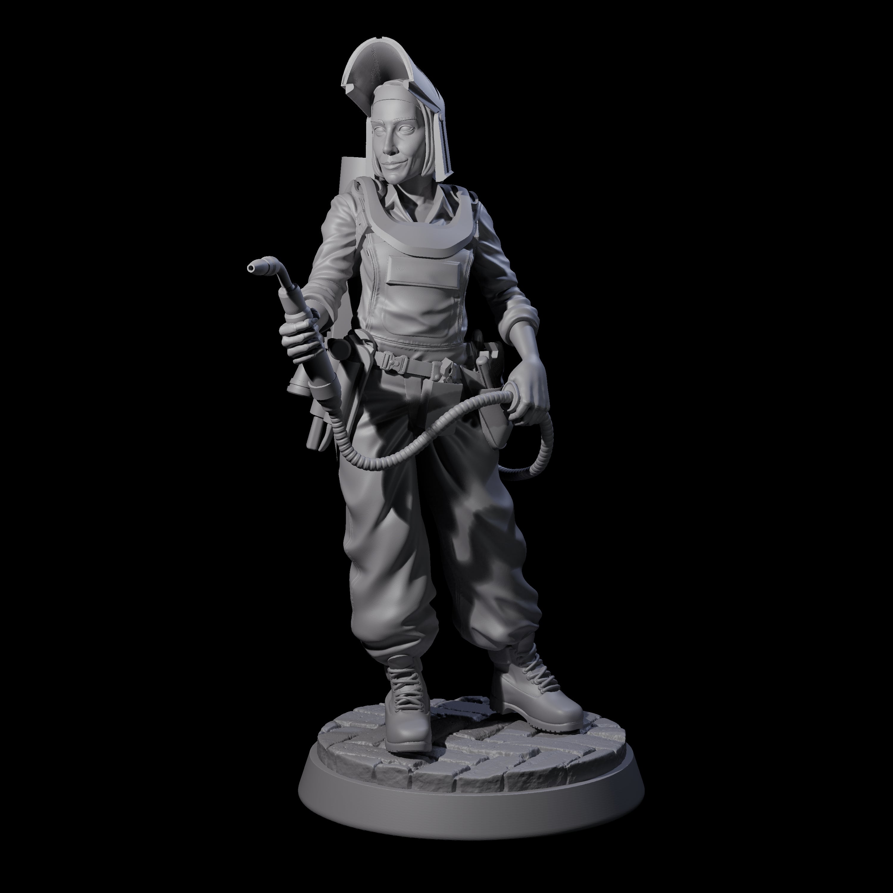 Friendly Welder Miniature for Dungeons and Dragons, Pathfinder or other TTRPGs