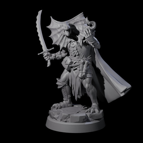 Frilled Lizardfolk Arcane Trickster Miniature for Dungeons and Dragons, Pathfinder or other TTRPGs