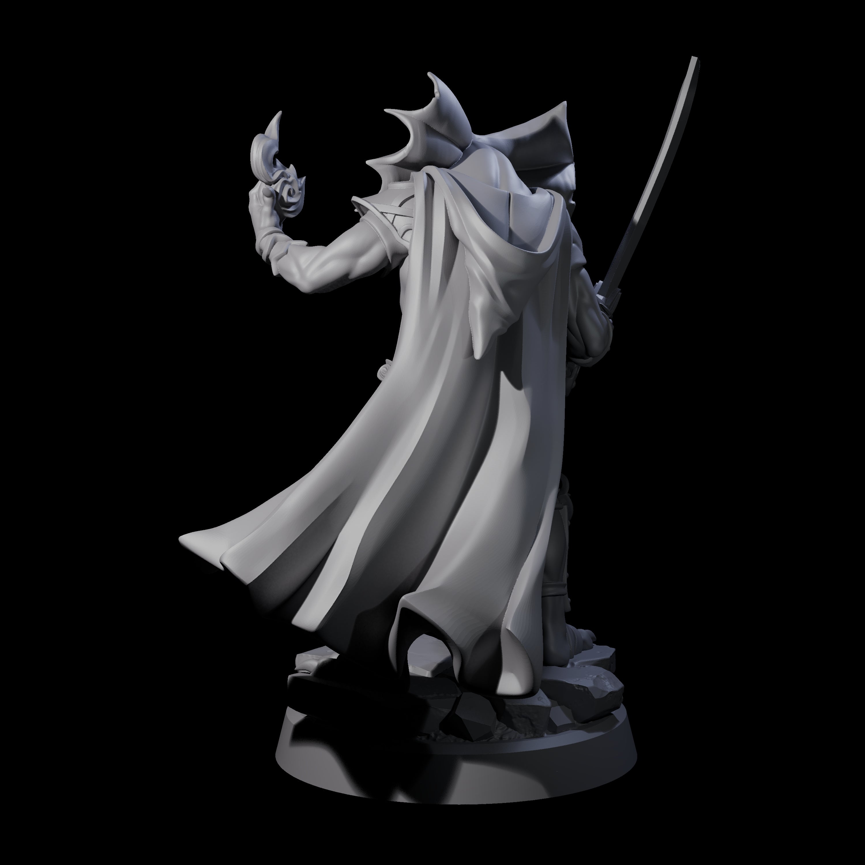 Frilled Lizardfolk Arcane Trickster Miniature for Dungeons and Dragons, Pathfinder or other TTRPGs