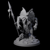 Frilly Dinosaur Lizardfolk Warrior Miniature for Dungeons and Dragons, Pathfinder or other TTRPGs