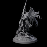 Frilly Dinosaur Lizardfolk Warrior Miniature for Dungeons and Dragons, Pathfinder or other TTRPGs