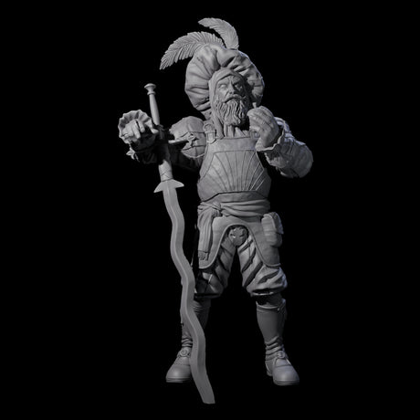 Frivolous Musketeer Miniature for Dungeons and Dragons, Pathfinder or other TTRPGs