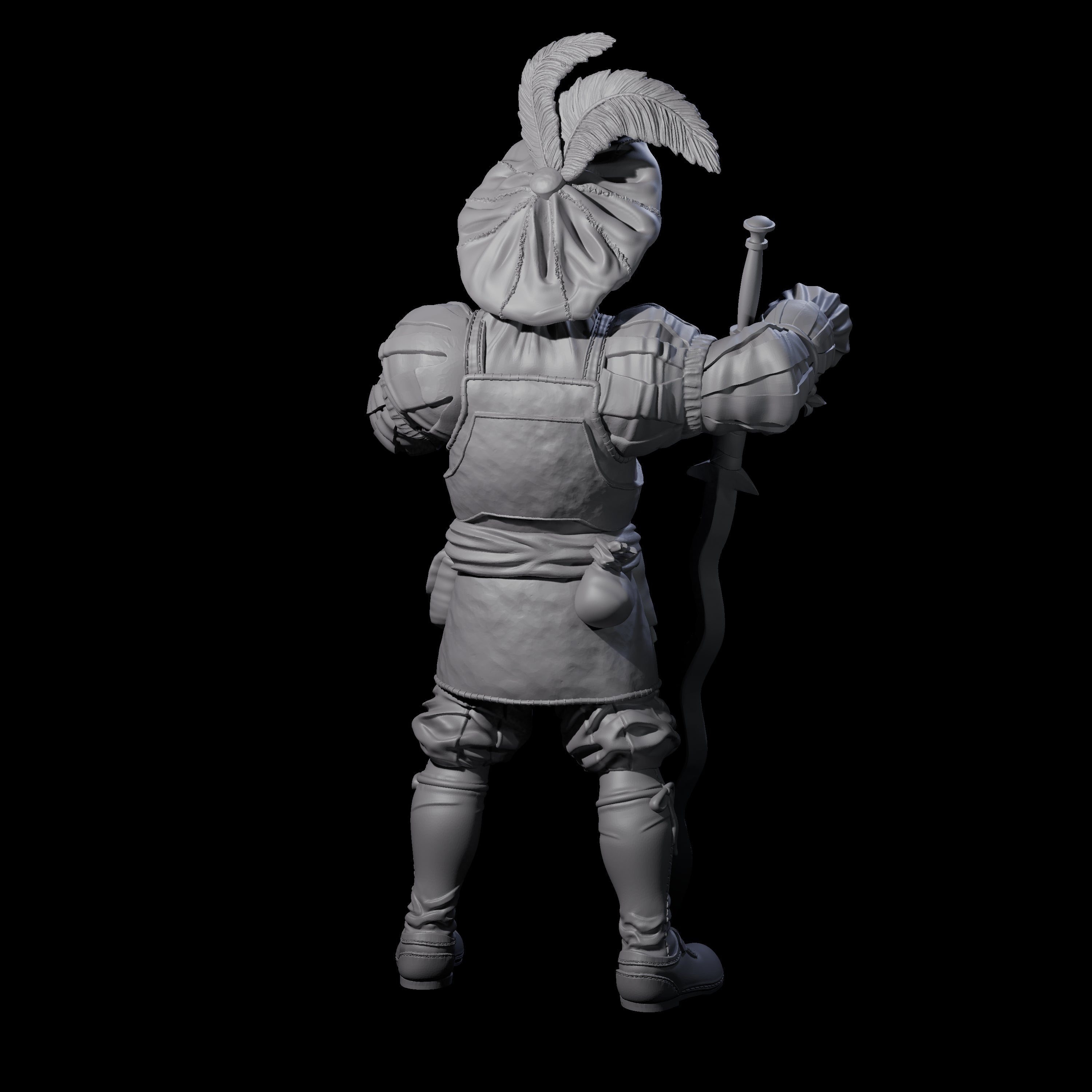 Frivolous Musketeer Miniature for Dungeons and Dragons, Pathfinder or other TTRPGs