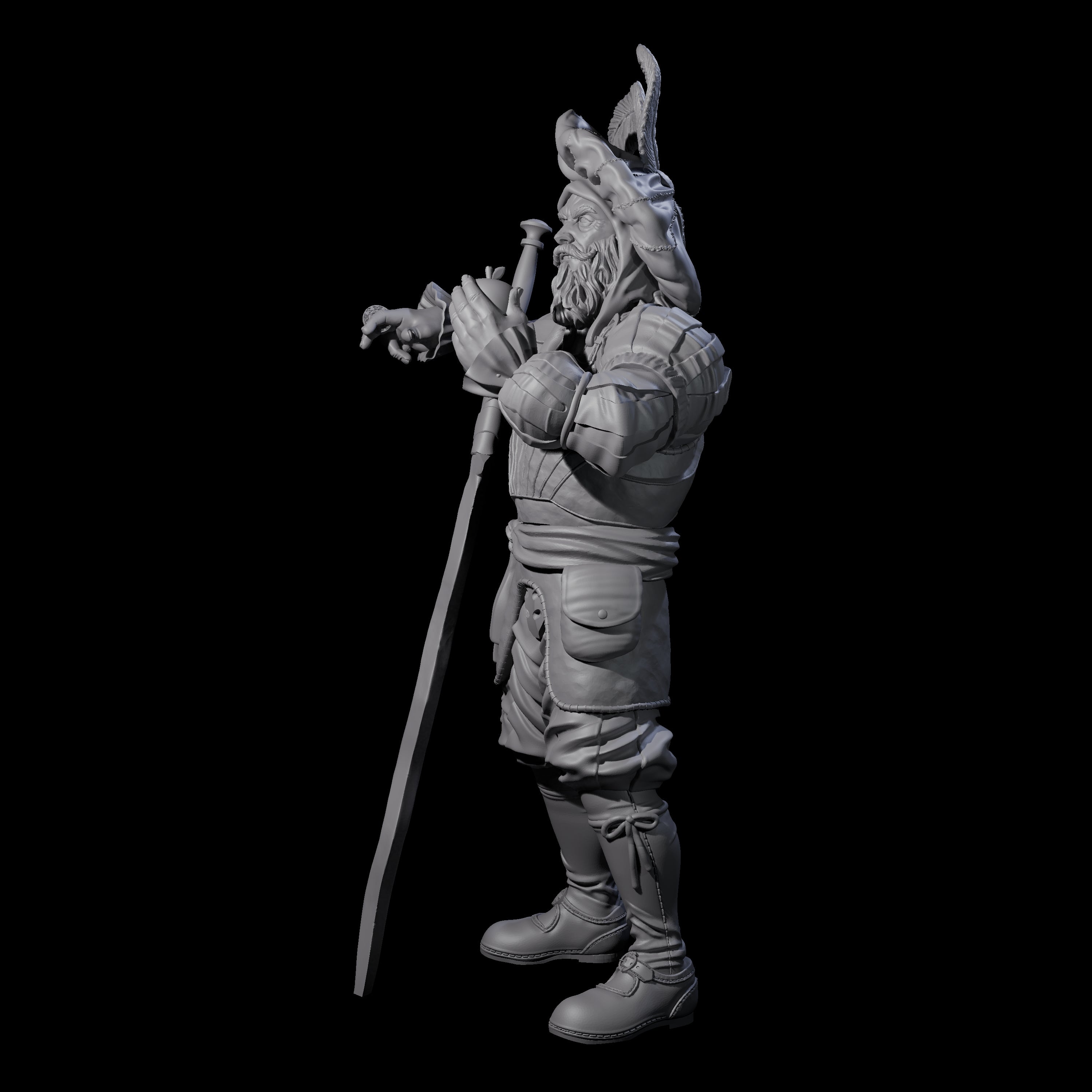 Frivolous Musketeer Miniature for Dungeons and Dragons, Pathfinder or other TTRPGs