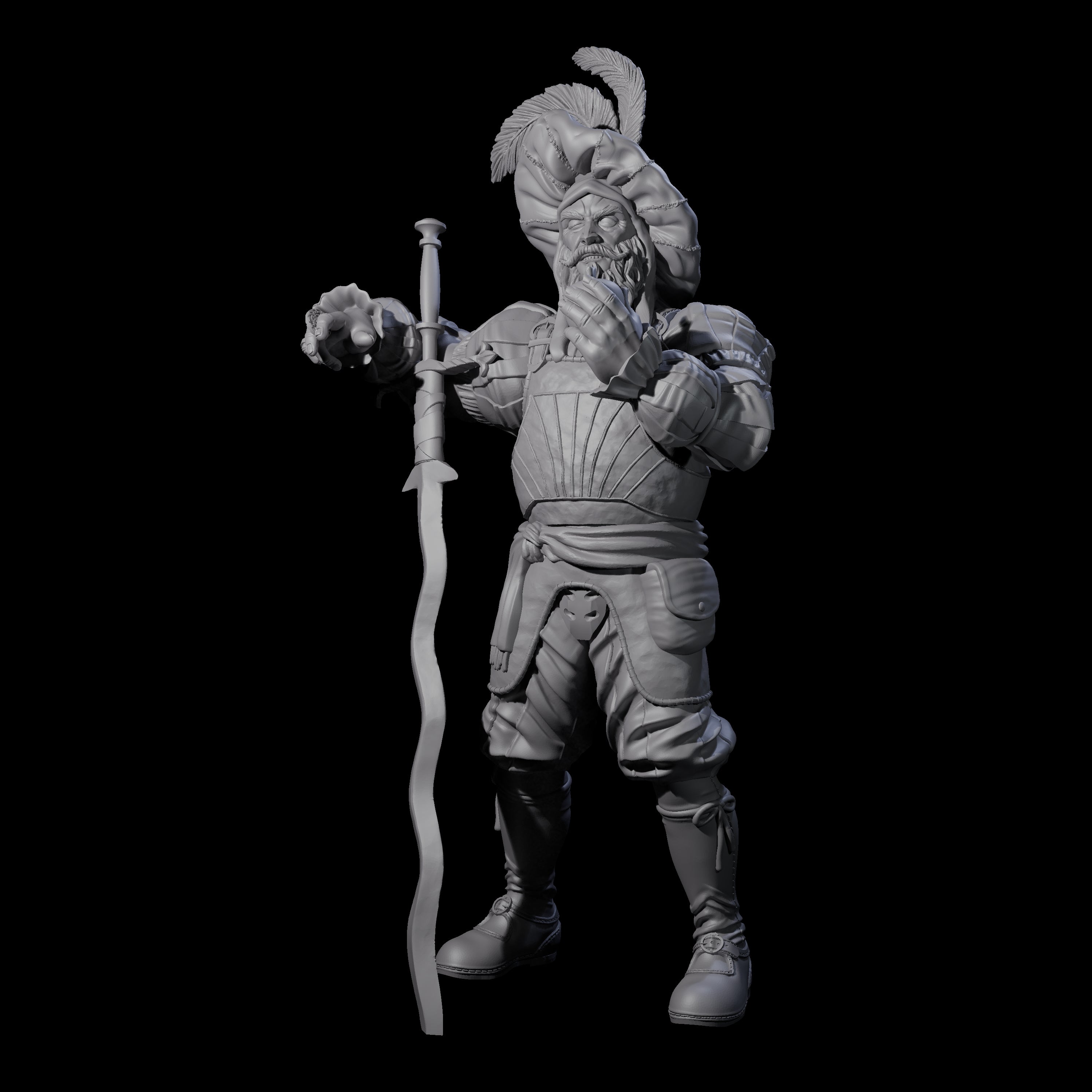 Frivolous Musketeer Miniature for Dungeons and Dragons, Pathfinder or other TTRPGs
