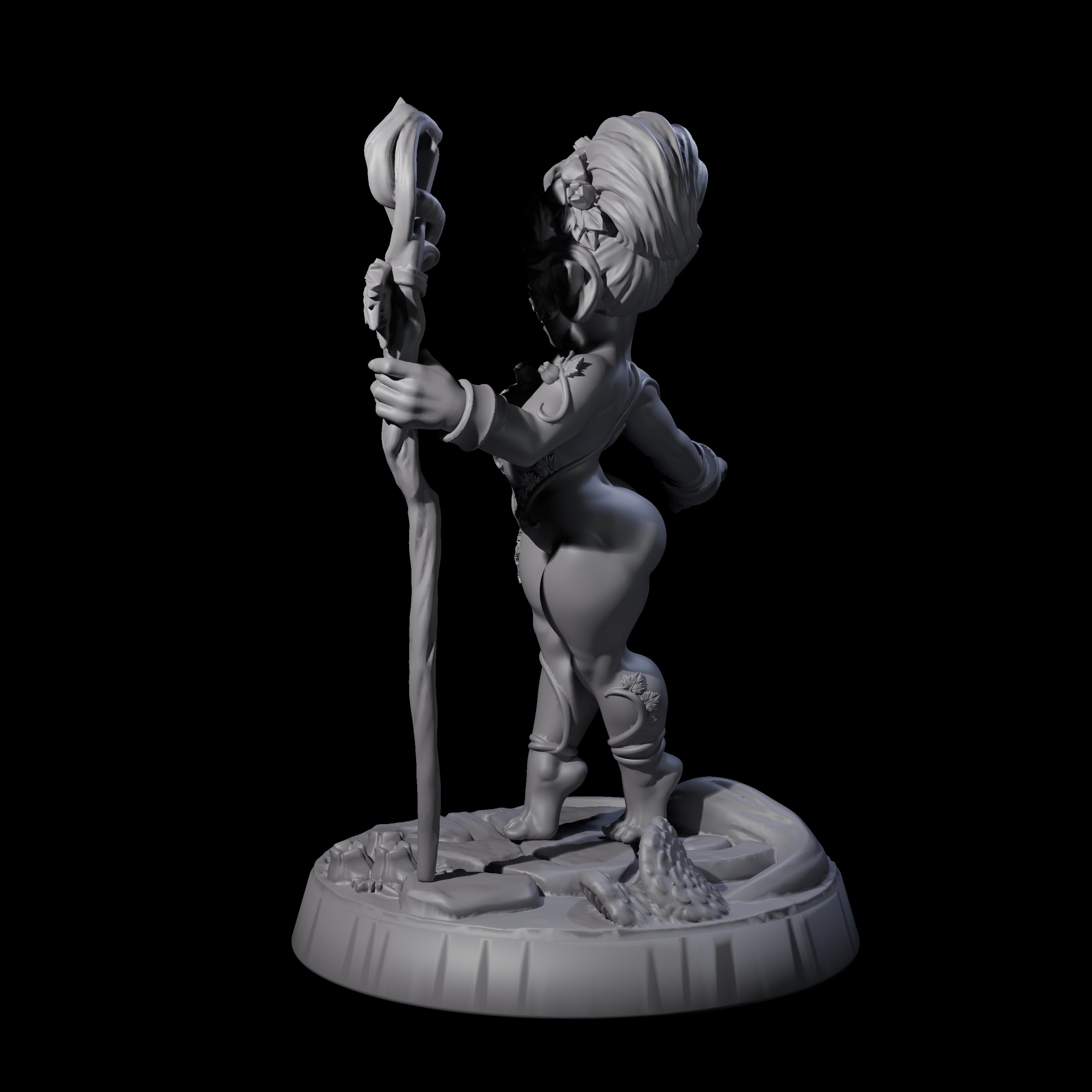 Frolicking Forest Halfing Pinup Miniature for Dungeons and Dragons, Pathfinder or other TTRPGs