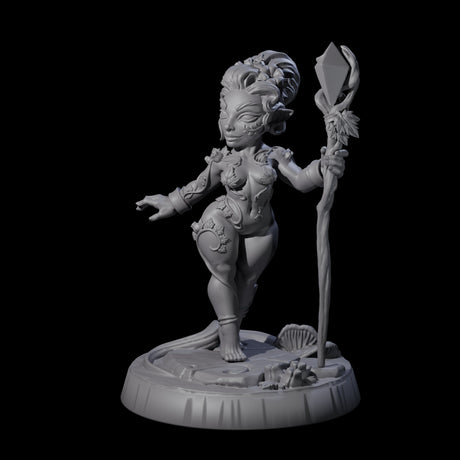Frolicking Forest Halfing Pinup Miniature for Dungeons and Dragons, Pathfinder or other TTRPGs