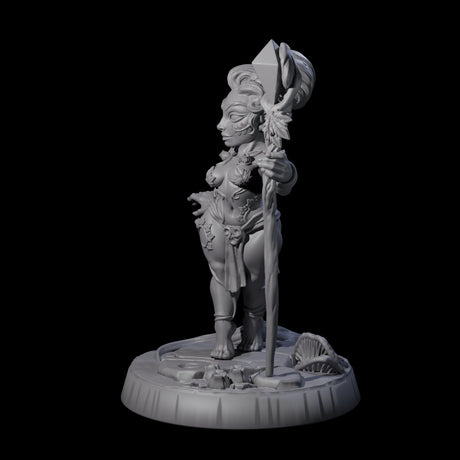 Frolicking Forest Halfing Pinup Miniature for Dungeons and Dragons, Pathfinder or other TTRPGs