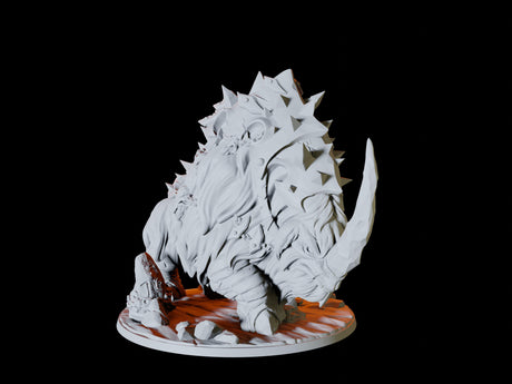 Frost Auroch - Ice Bull Miniature for Dungeons and Dragons, Pathfinder or other TTRPGs