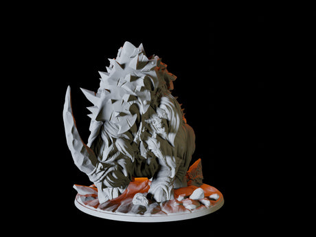 Frost Auroch - Ice Bull Miniature for Dungeons and Dragons, Pathfinder or other TTRPGs