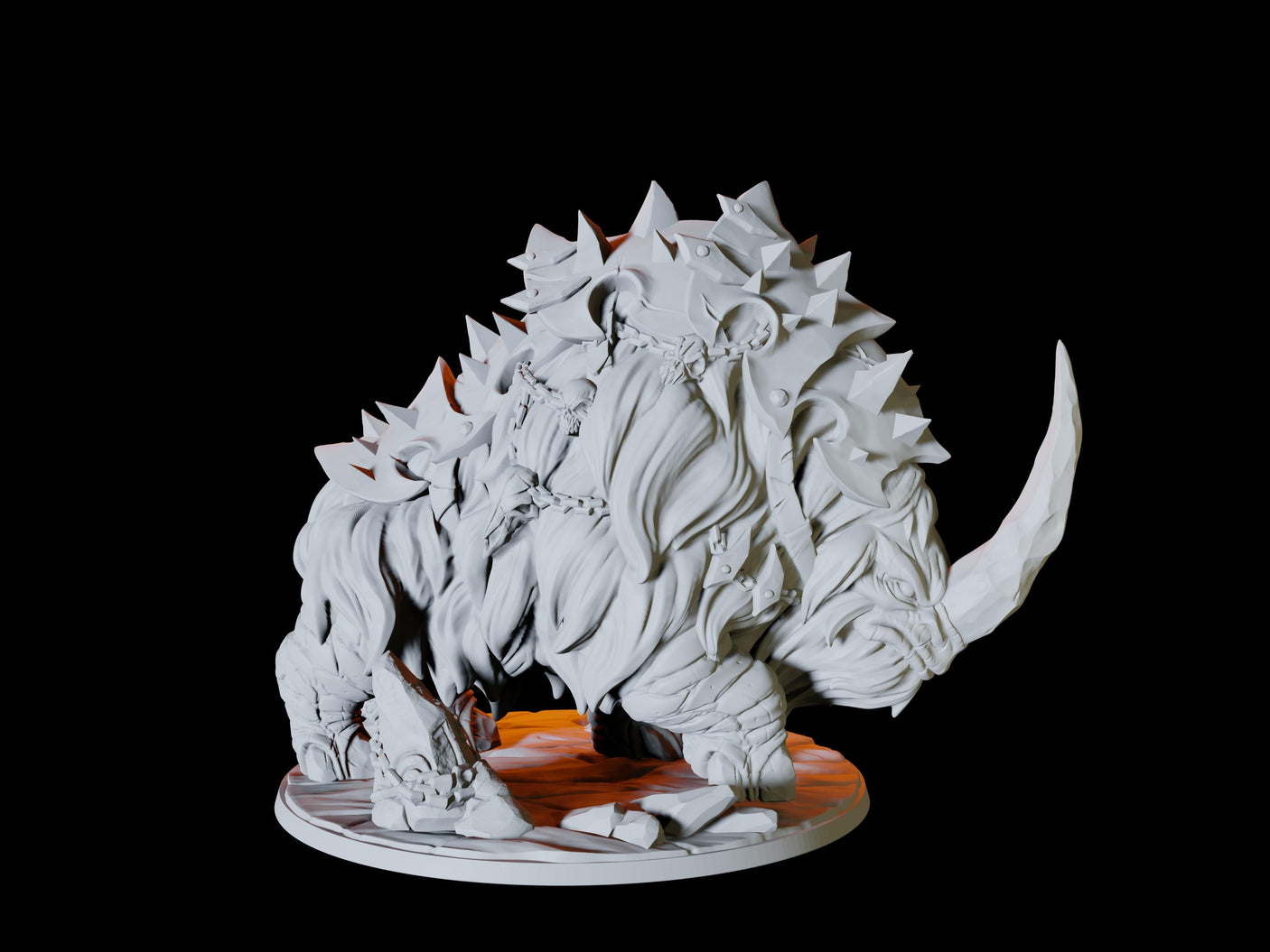 Frost Auroch - Ice Bull Miniature for Dungeons and Dragons, Pathfinder or other TTRPGs