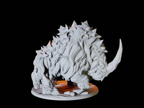 Frost Auroch - Ice Bull Miniature for Dungeons and Dragons, Pathfinder or other TTRPGs