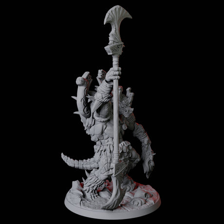 Frost Lizardfolk Champion Miniature for Dungeons and Dragons, Pathfinder or other TTRPGs