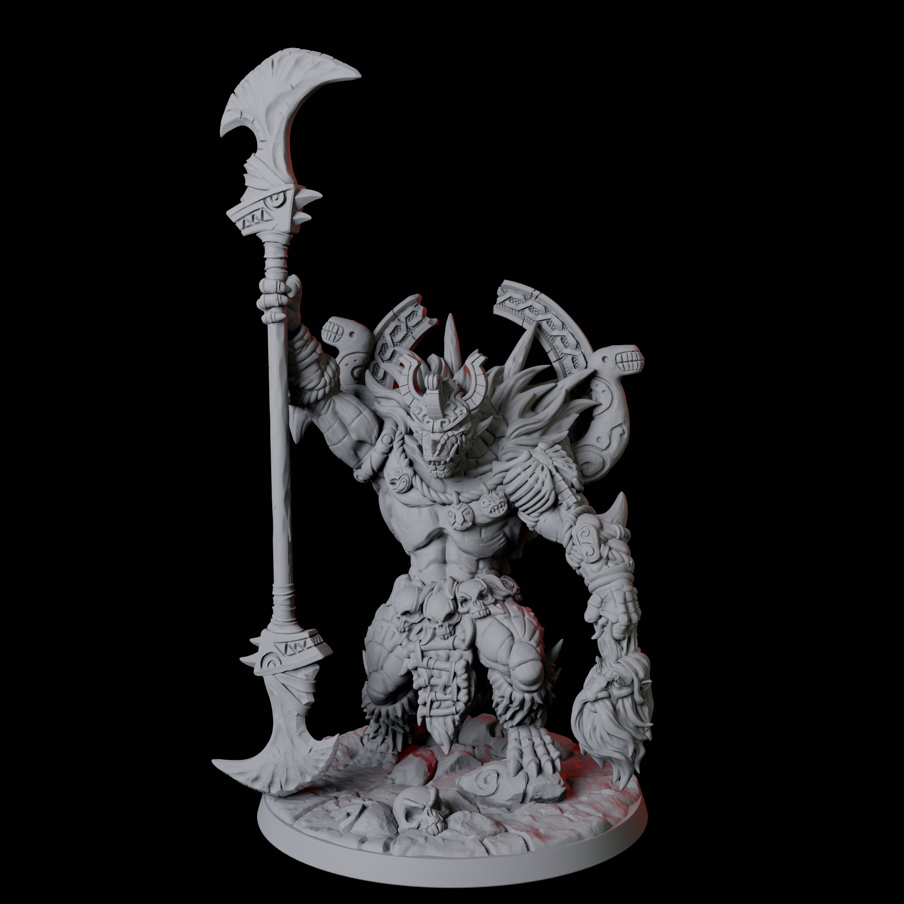 Frost Lizardfolk Champion Miniature for Dungeons and Dragons, Pathfinder or other TTRPGs