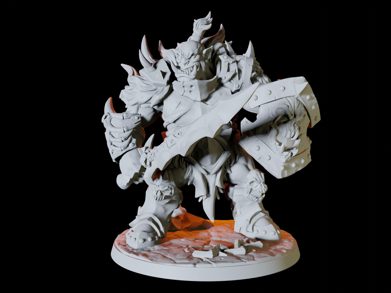 Frost Ogre Type A Miniature for Dungeons and Dragons, Pathfinder or other TTRPGs