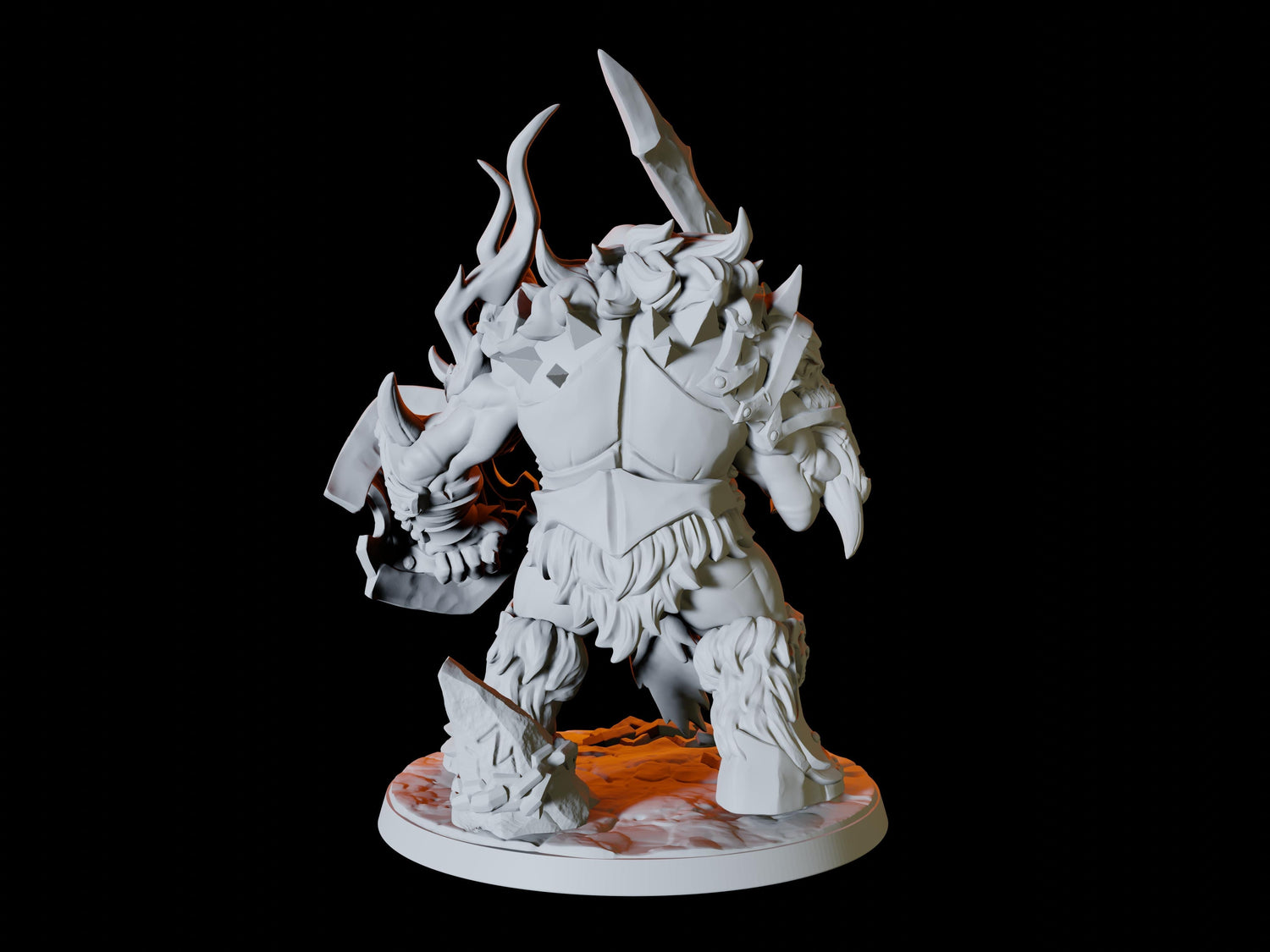 Frost Ogre Type B Miniature for Dungeons and Dragons, Pathfinder or other TTRPGs