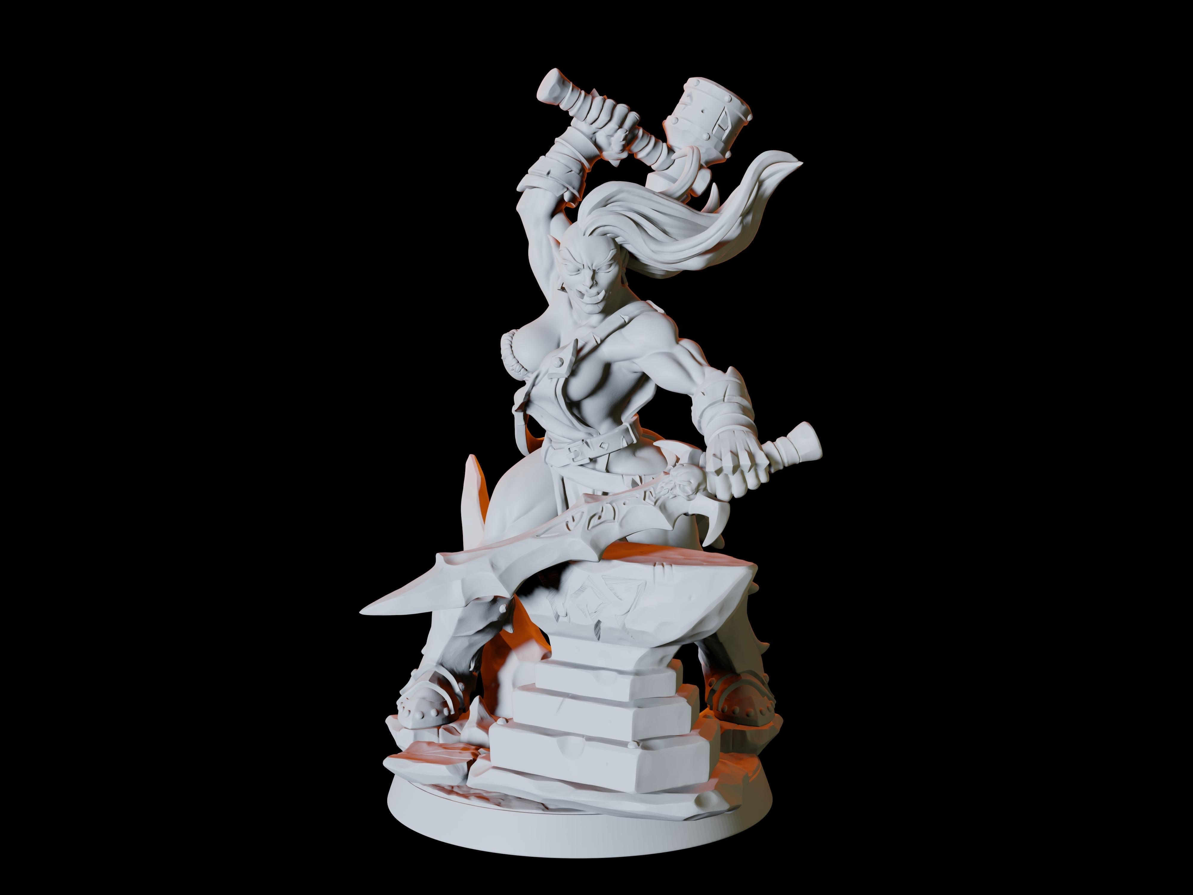 Frost Orc Pinup Miniature for Dungeons and Dragons - Myth Forged