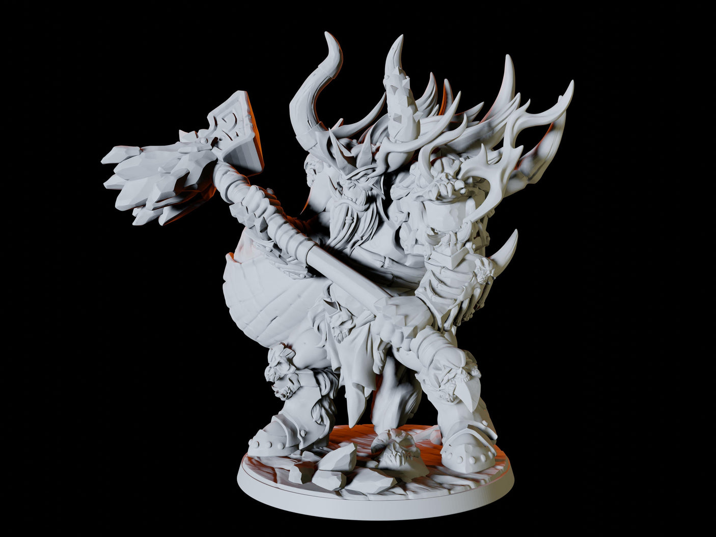 Frost Orc Warchief Miniature for Dungeons and Dragons, Pathfinder or other TTRPGs