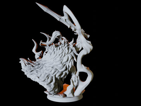 Frost Orc Wizard Miniature for Dungeons and Dragons, Pathfinder or other TTRPGs