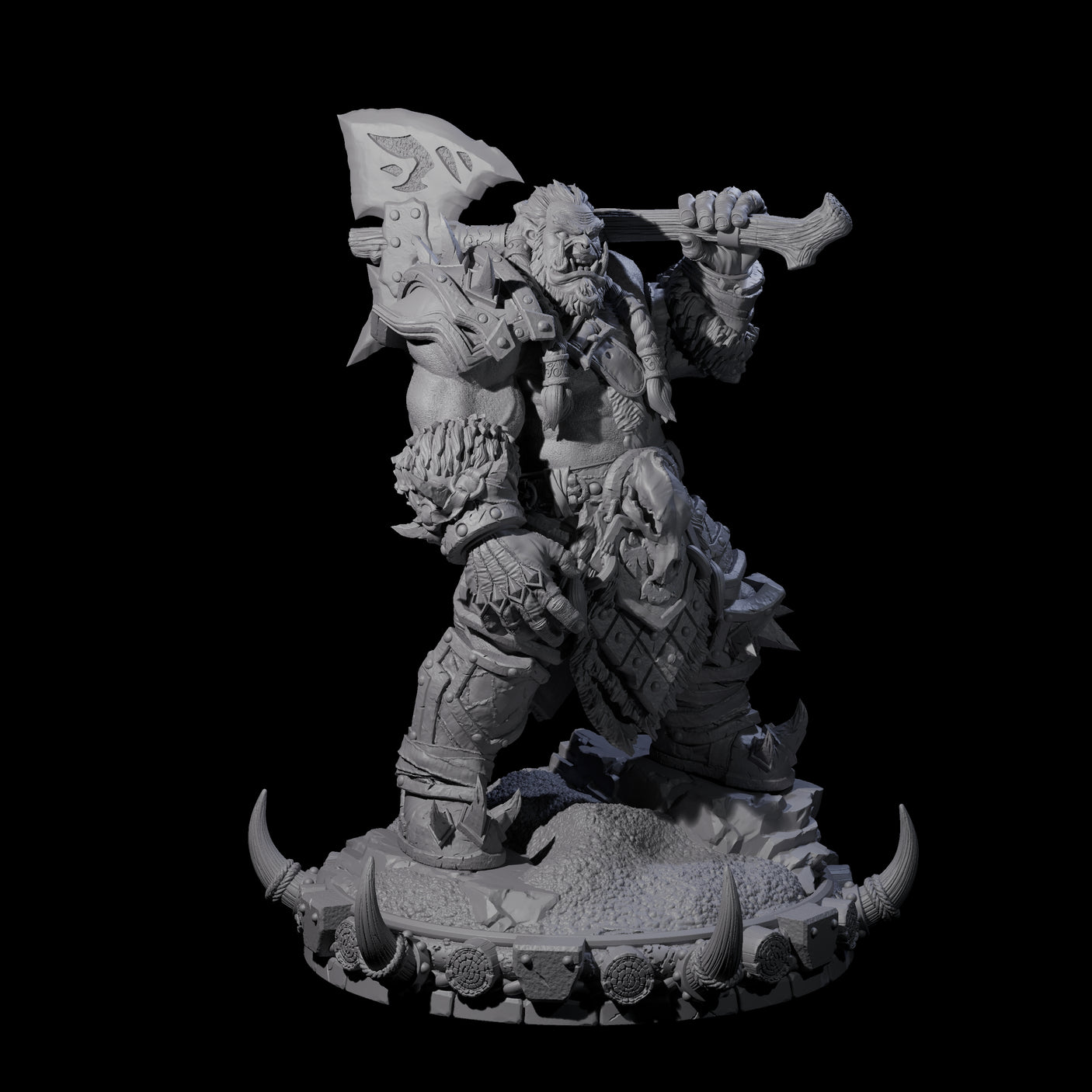 Frostbane Orc B Miniature for Dungeons and Dragons, Pathfinder or other TTRPGs