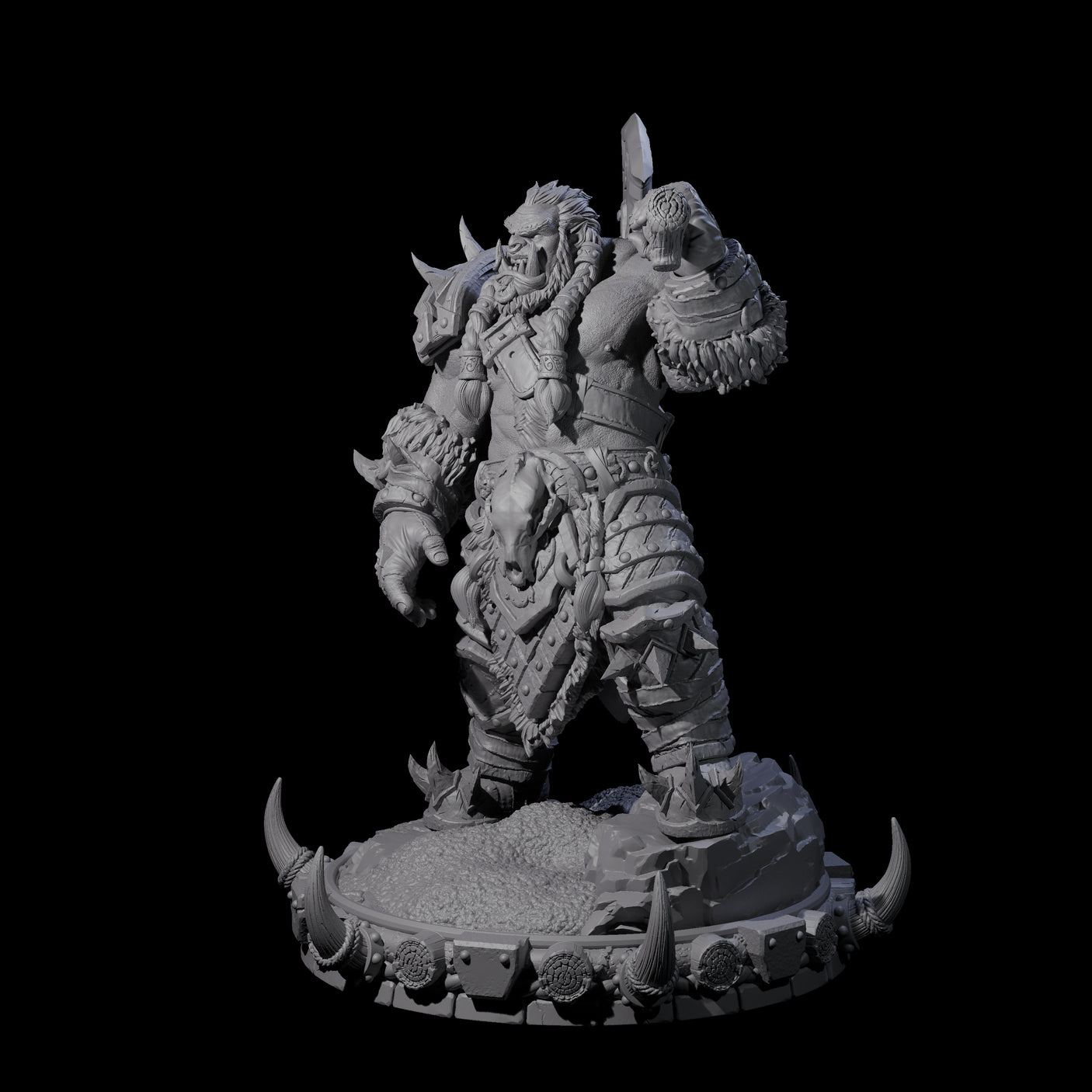 Frostbane Orc B Miniature for Dungeons and Dragons, Pathfinder or other TTRPGs
