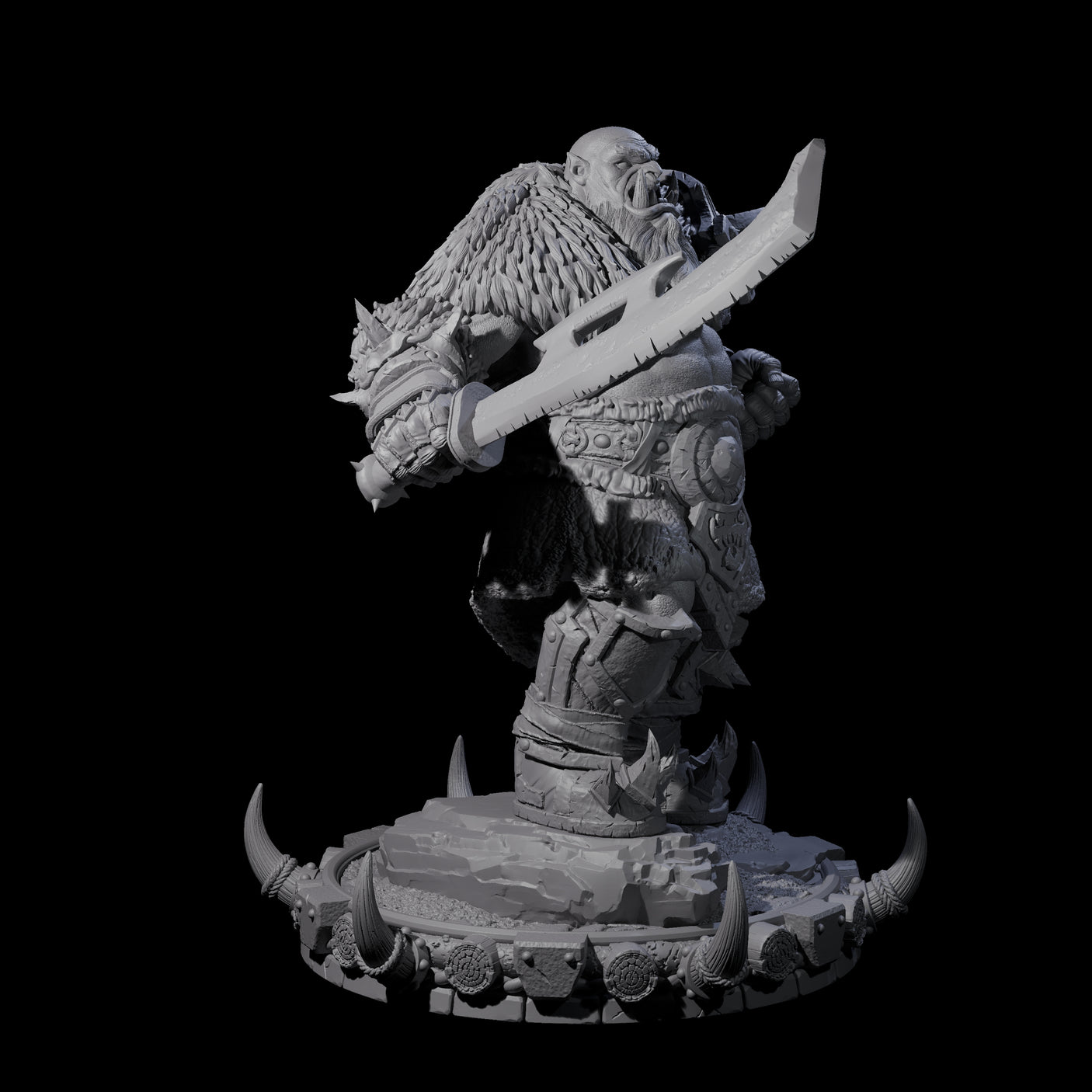 Frostbane Orc C Miniature for Dungeons and Dragons, Pathfinder or other TTRPGs