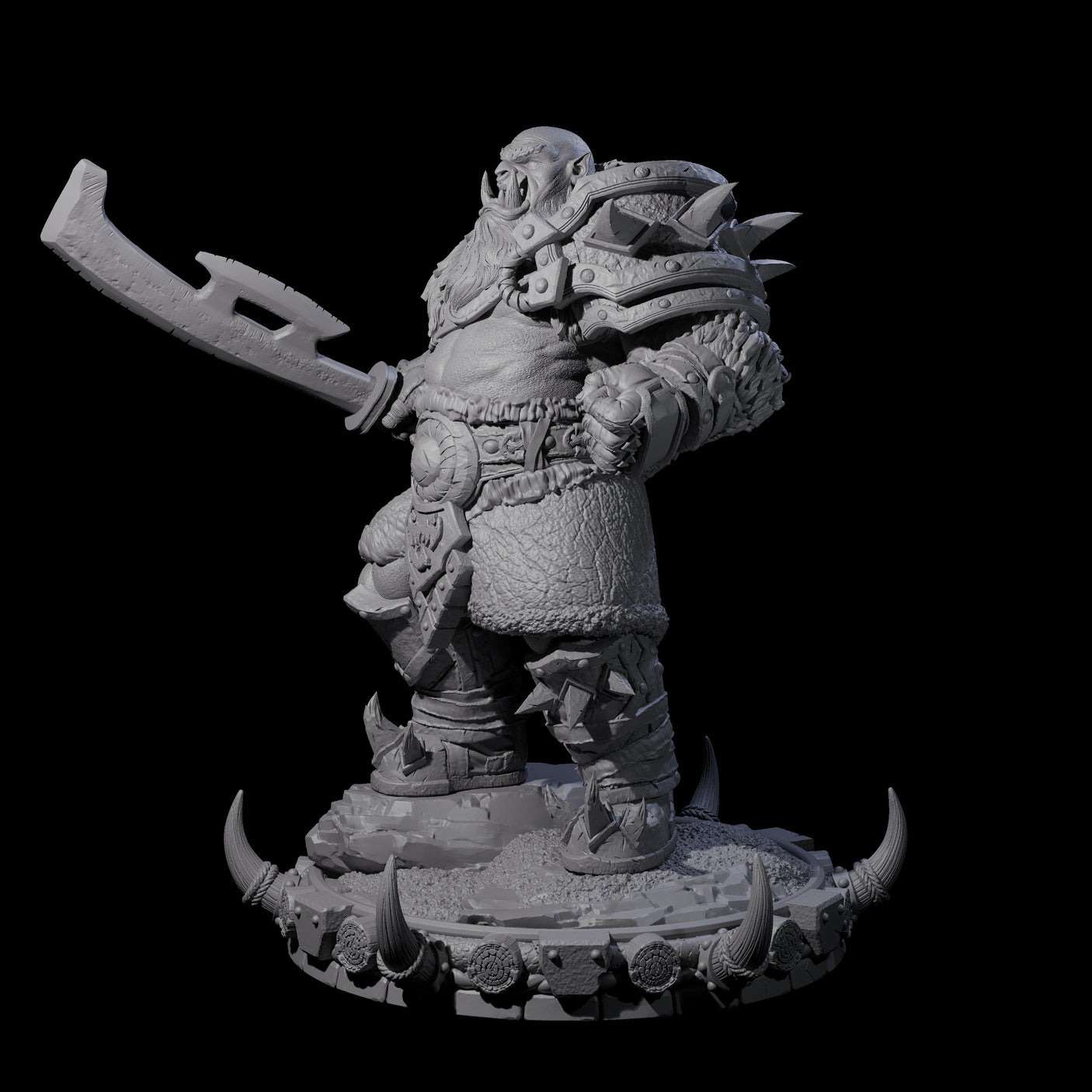Frostbane Orc C Miniature for Dungeons and Dragons, Pathfinder or other TTRPGs