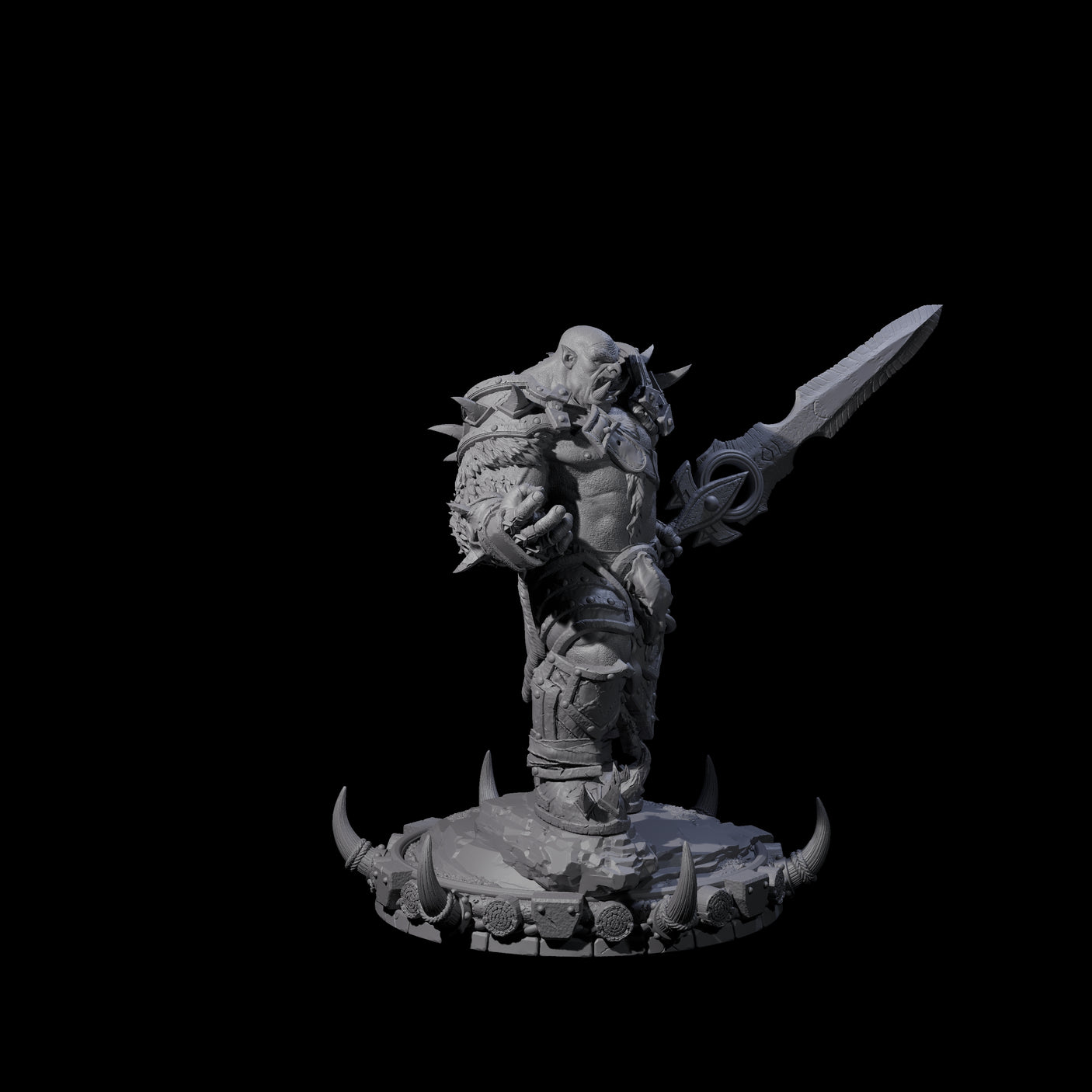 Frostbane Orc D Miniature for Dungeons and Dragons, Pathfinder or other TTRPGs