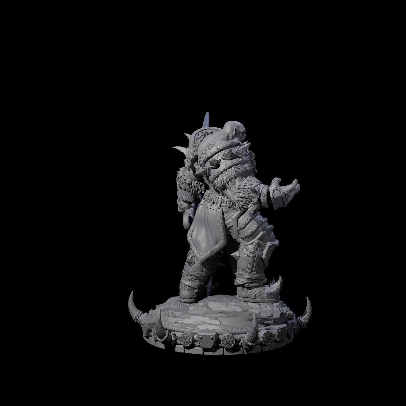 Frostbane Orc D Miniature for Dungeons and Dragons, Pathfinder or other TTRPGs