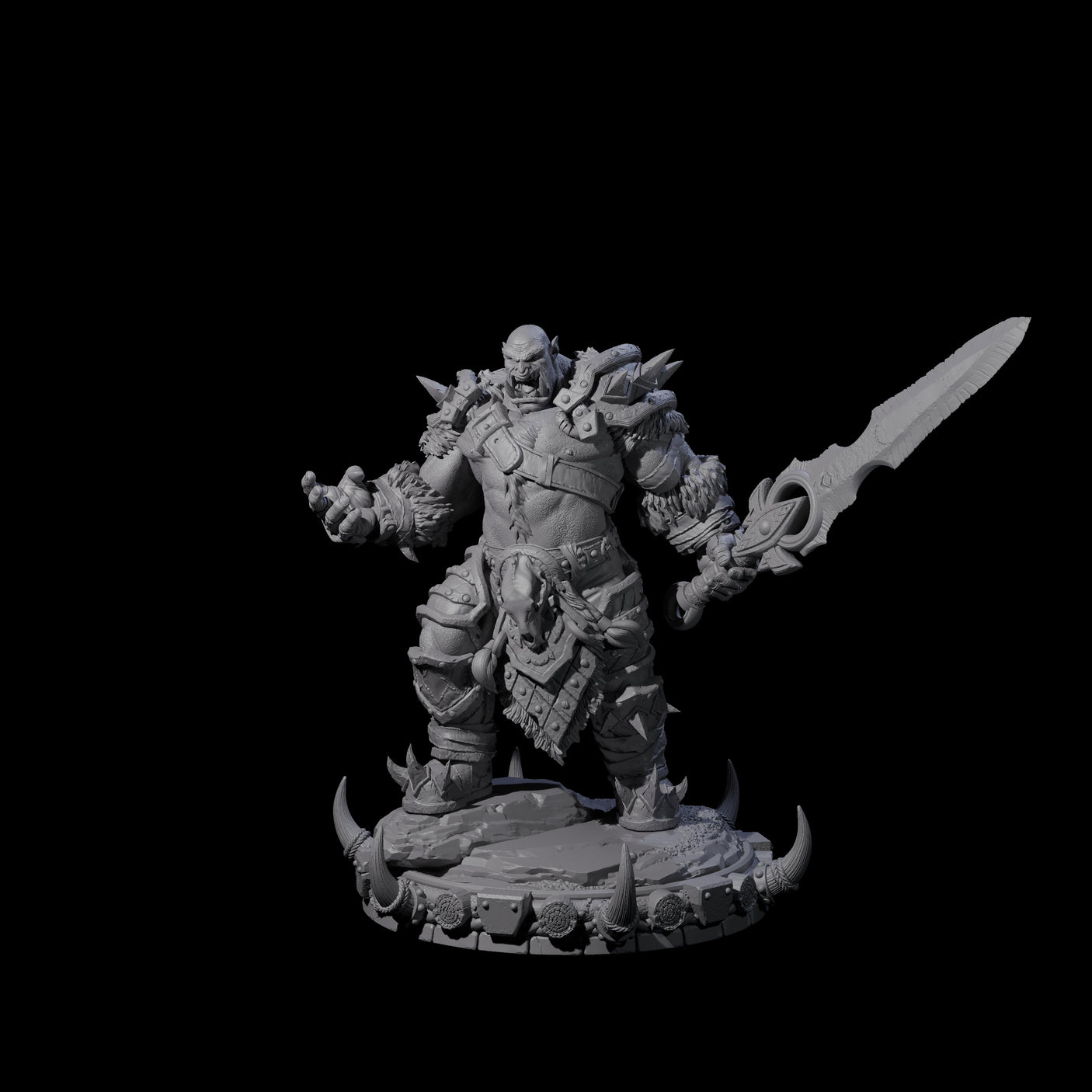 Frostbane Orc D Miniature for Dungeons and Dragons, Pathfinder or other TTRPGs