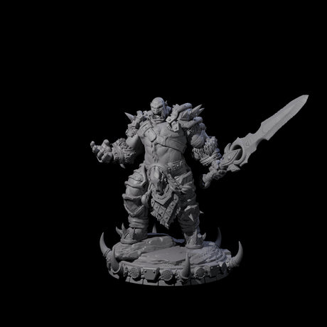 Frostbane Orc D Miniature for Dungeons and Dragons, Pathfinder or other TTRPGs