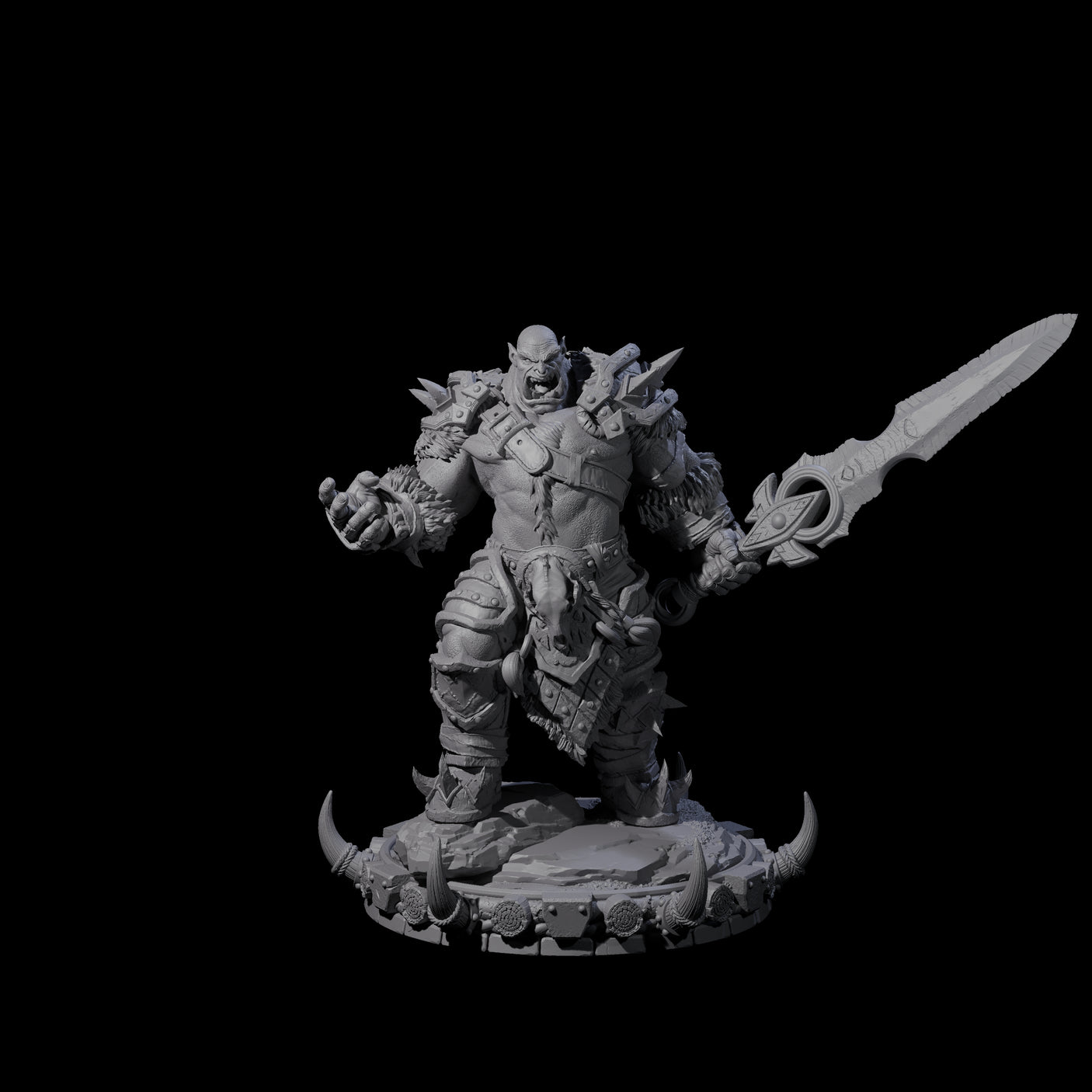 Frostbane Orc D Miniature for Dungeons and Dragons, Pathfinder or other TTRPGs