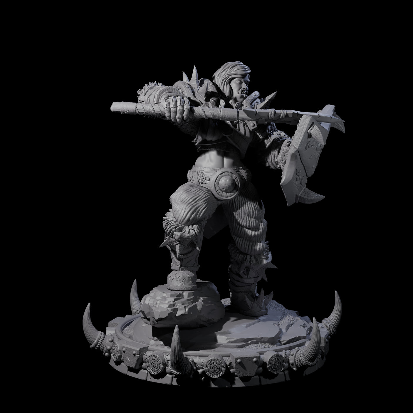 Frostbane Orc E Miniature for Dungeons and Dragons, Pathfinder or other TTRPGs