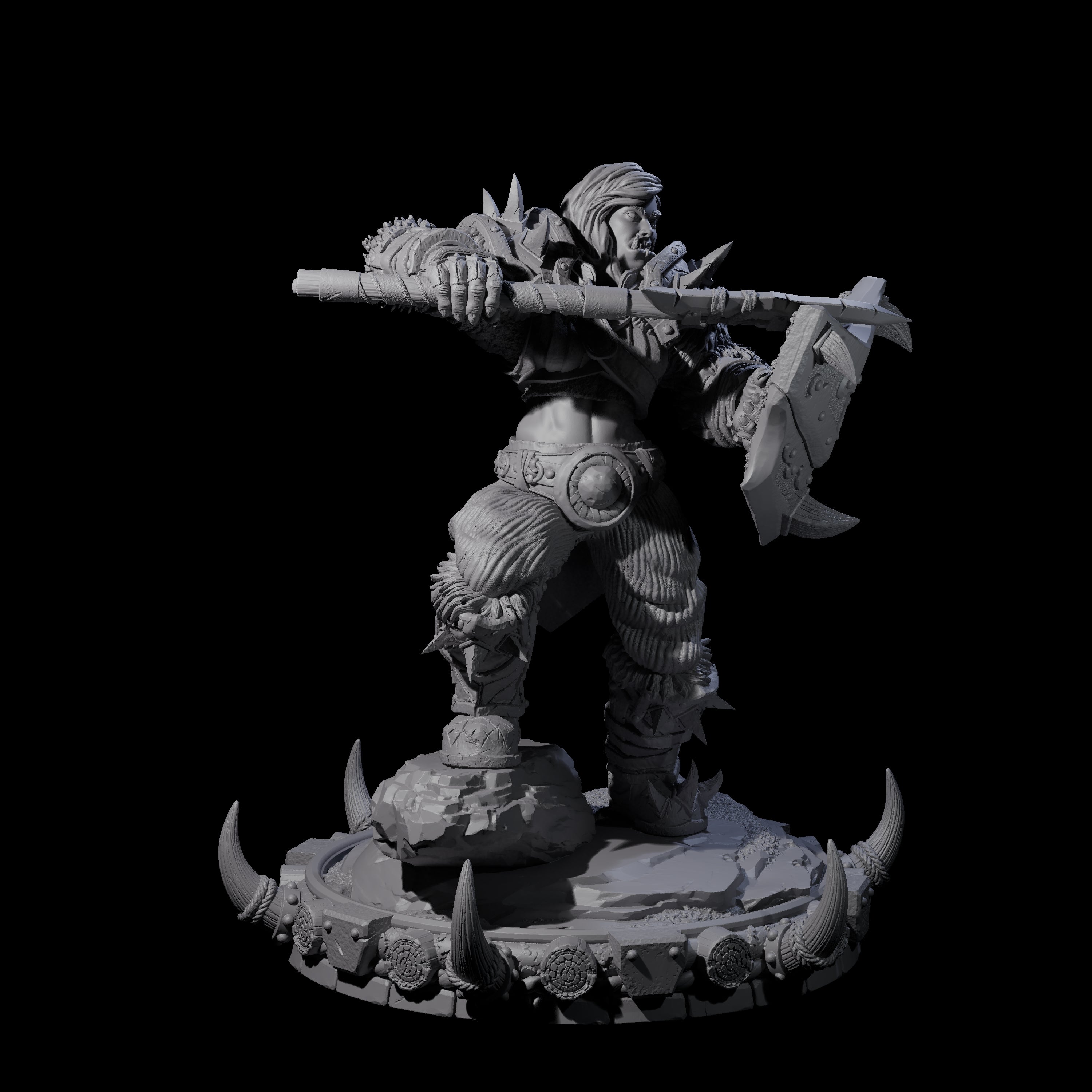 Frostbane Orc E Miniature for Dungeons and Dragons, Pathfinder or other TTRPGs