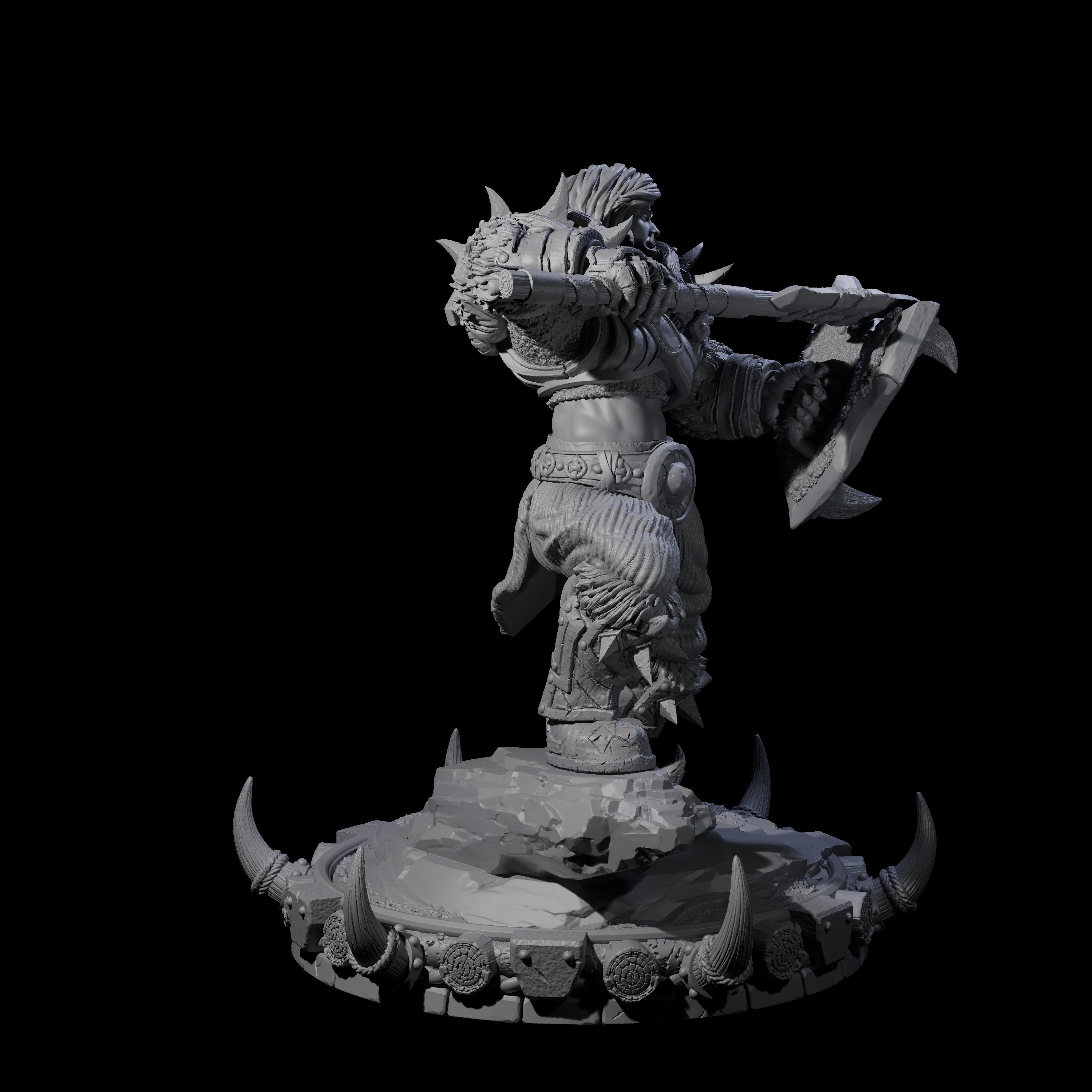 Frostbane Orc E Miniature for Dungeons and Dragons, Pathfinder or other TTRPGs