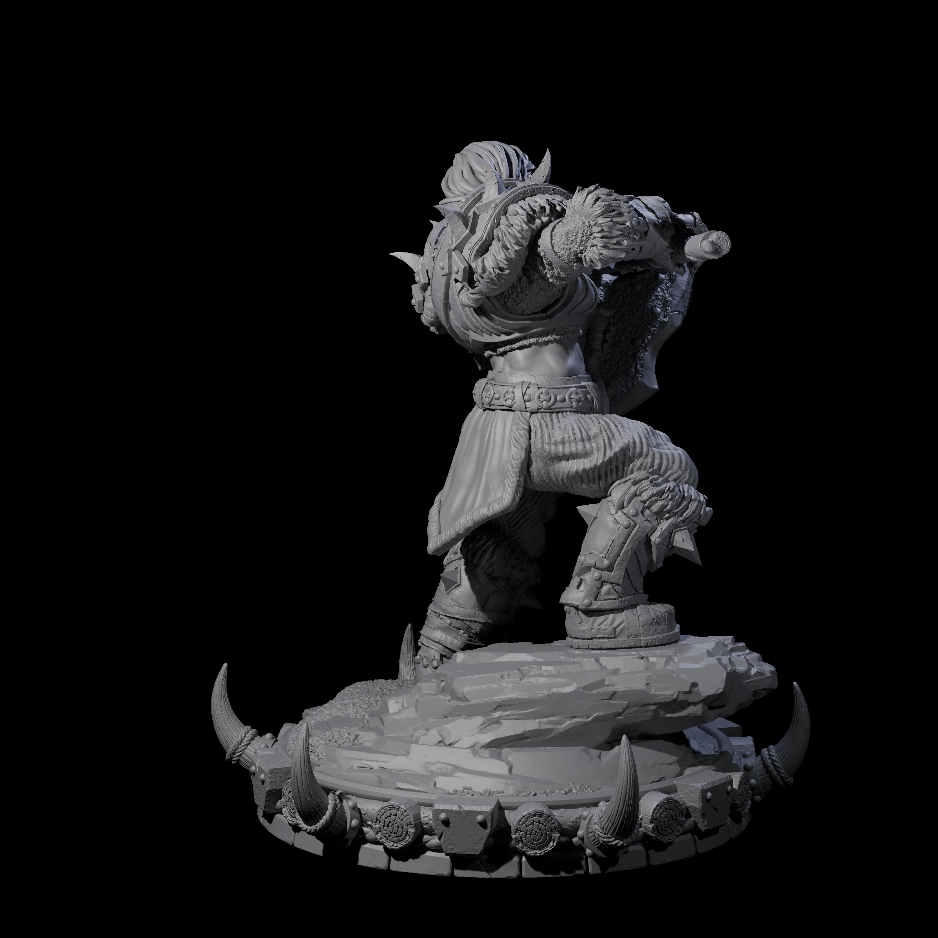 Frostbane Orc E Miniature for Dungeons and Dragons, Pathfinder or other TTRPGs