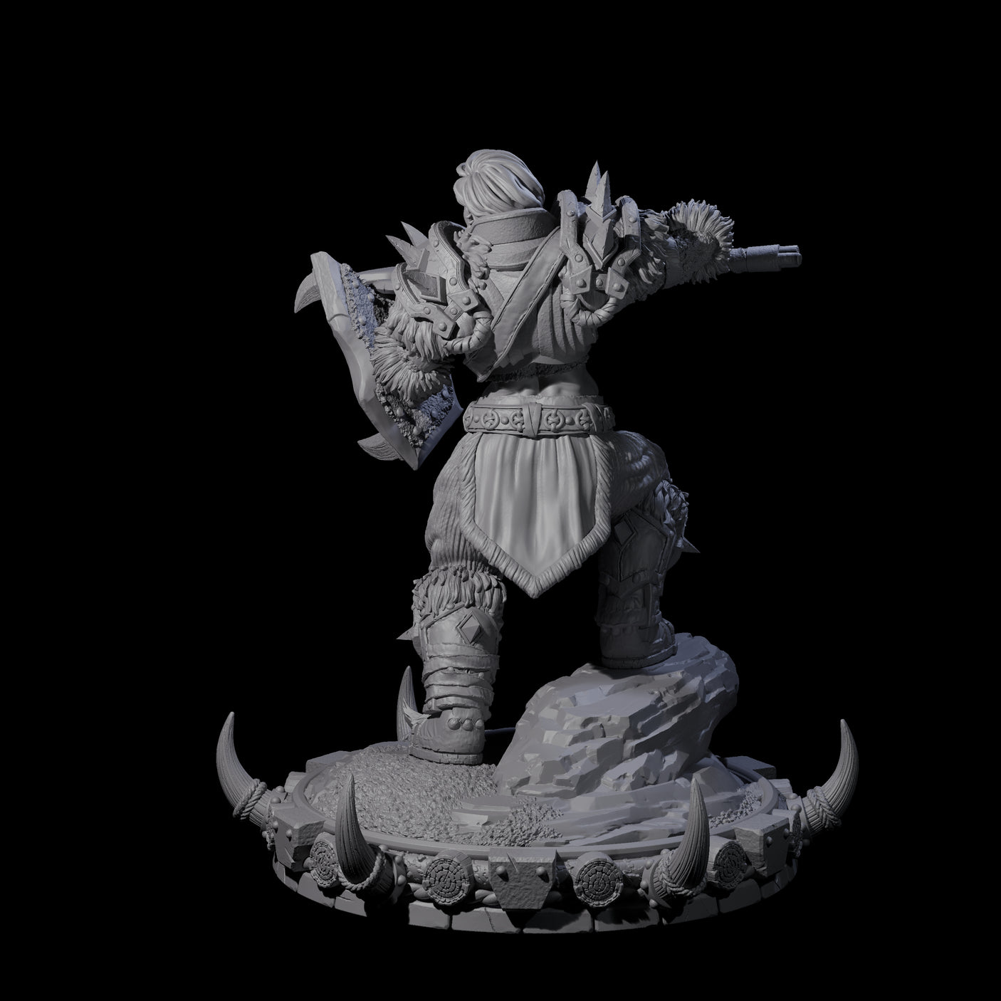 Frostbane Orc E Miniature for Dungeons and Dragons, Pathfinder or other TTRPGs