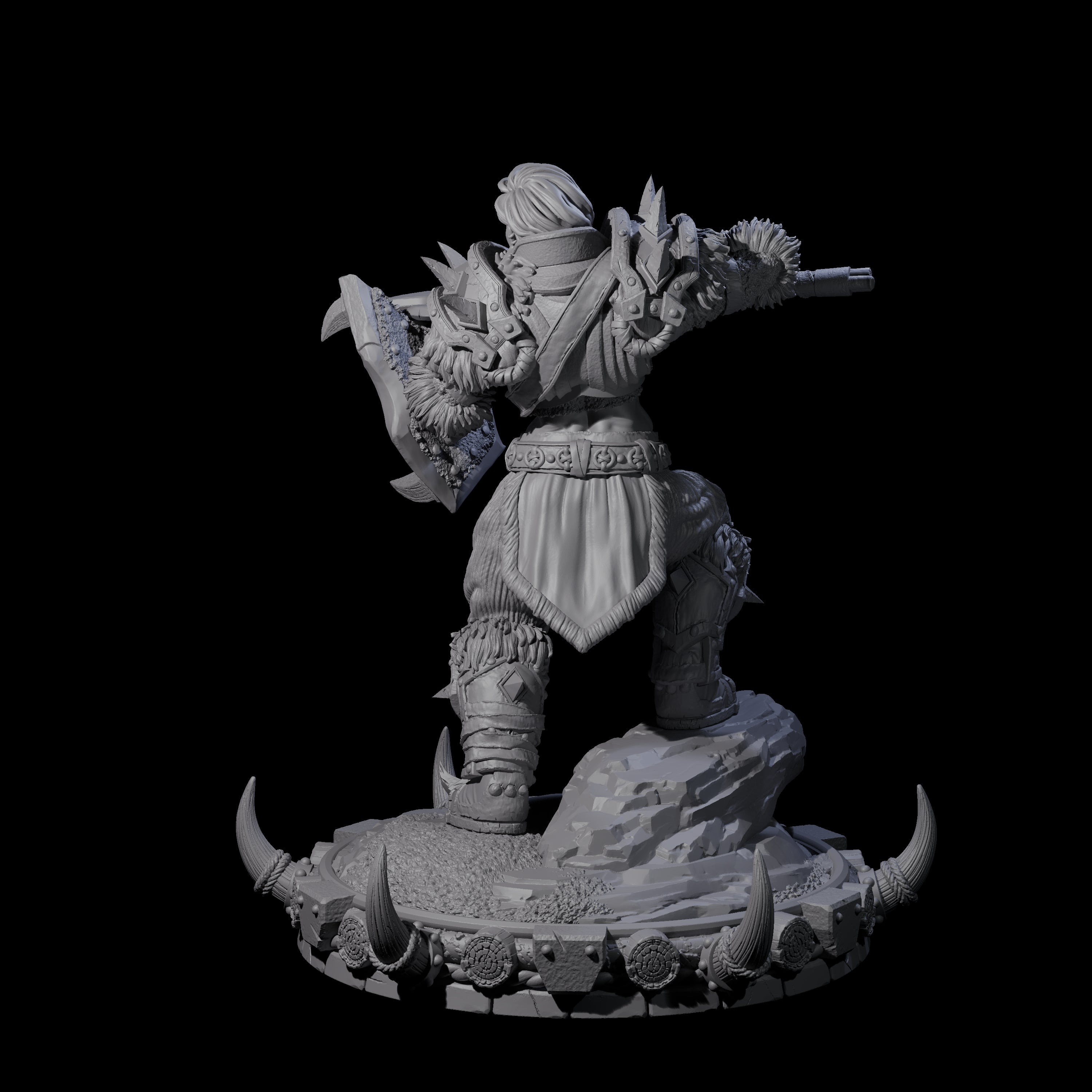 Frostbane Orc E Miniature for Dungeons and Dragons, Pathfinder or other TTRPGs