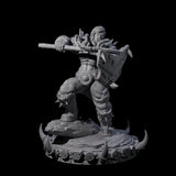 Frostbane Orc E Miniature for Dungeons and Dragons, Pathfinder or other TTRPGs