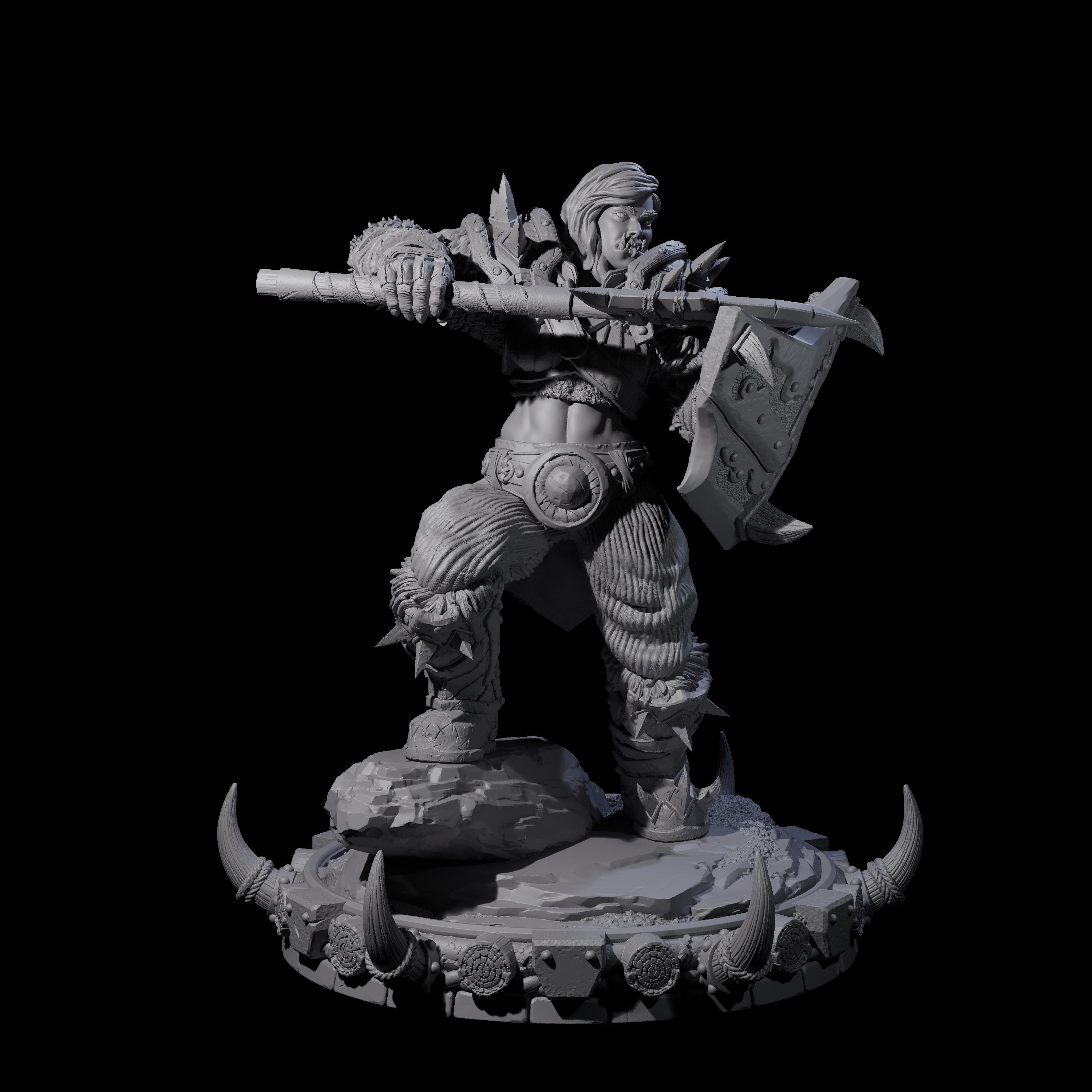 Frostbane Orc E Miniature for Dungeons and Dragons, Pathfinder or other TTRPGs