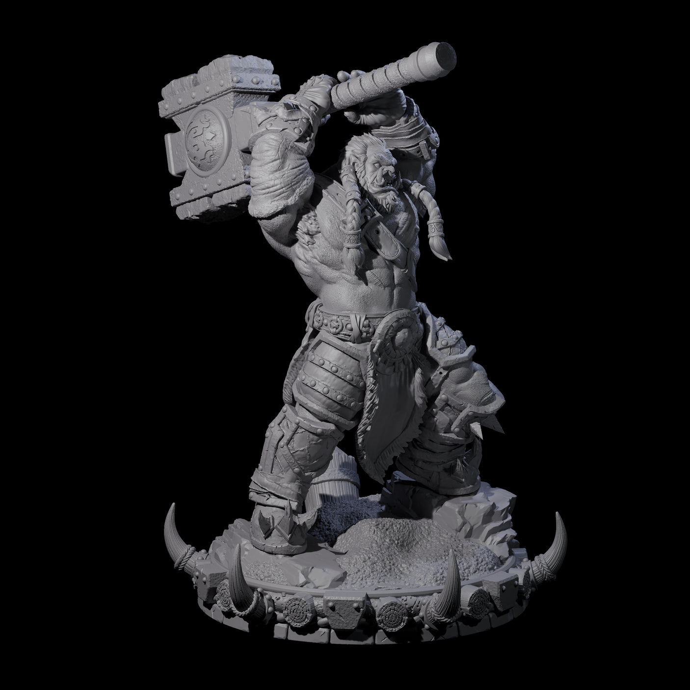 Frostbane Orc F Miniature for Dungeons and Dragons, Pathfinder or other TTRPGs