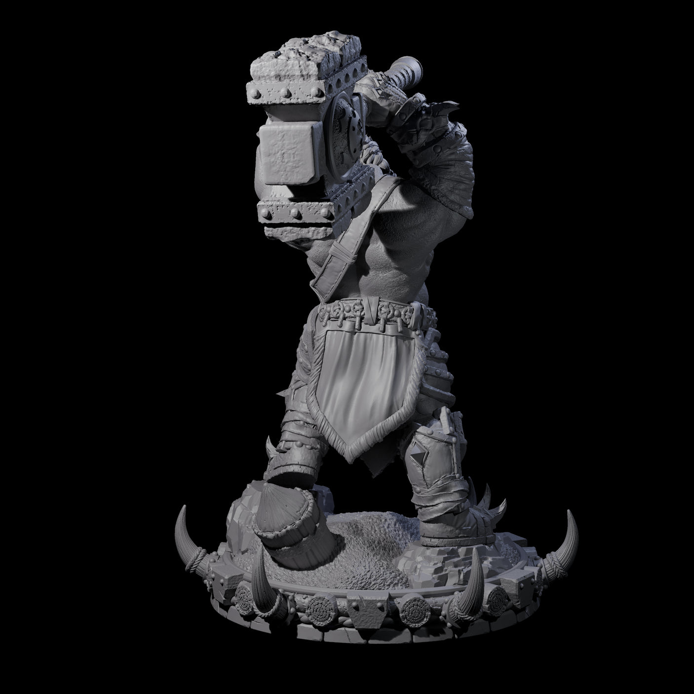Frostbane Orc F Miniature for Dungeons and Dragons, Pathfinder or other TTRPGs