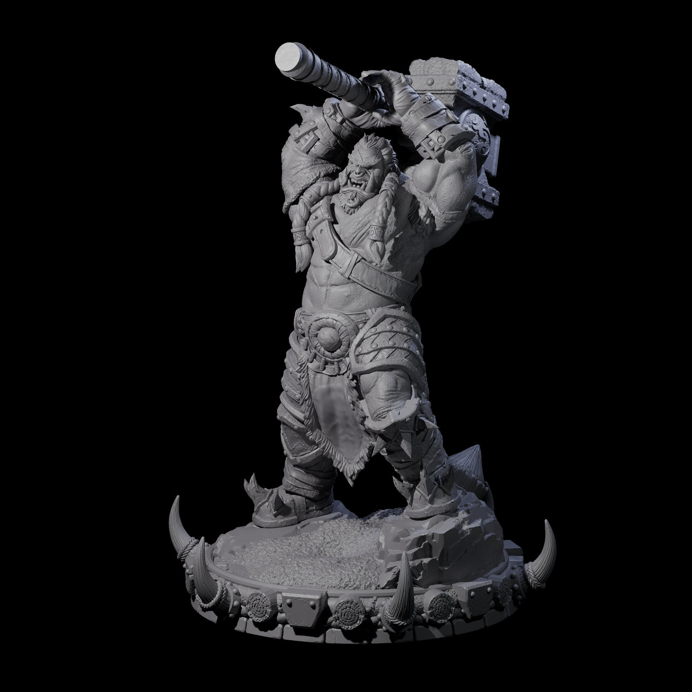 Frostbane Orc F Miniature for Dungeons and Dragons, Pathfinder or other TTRPGs