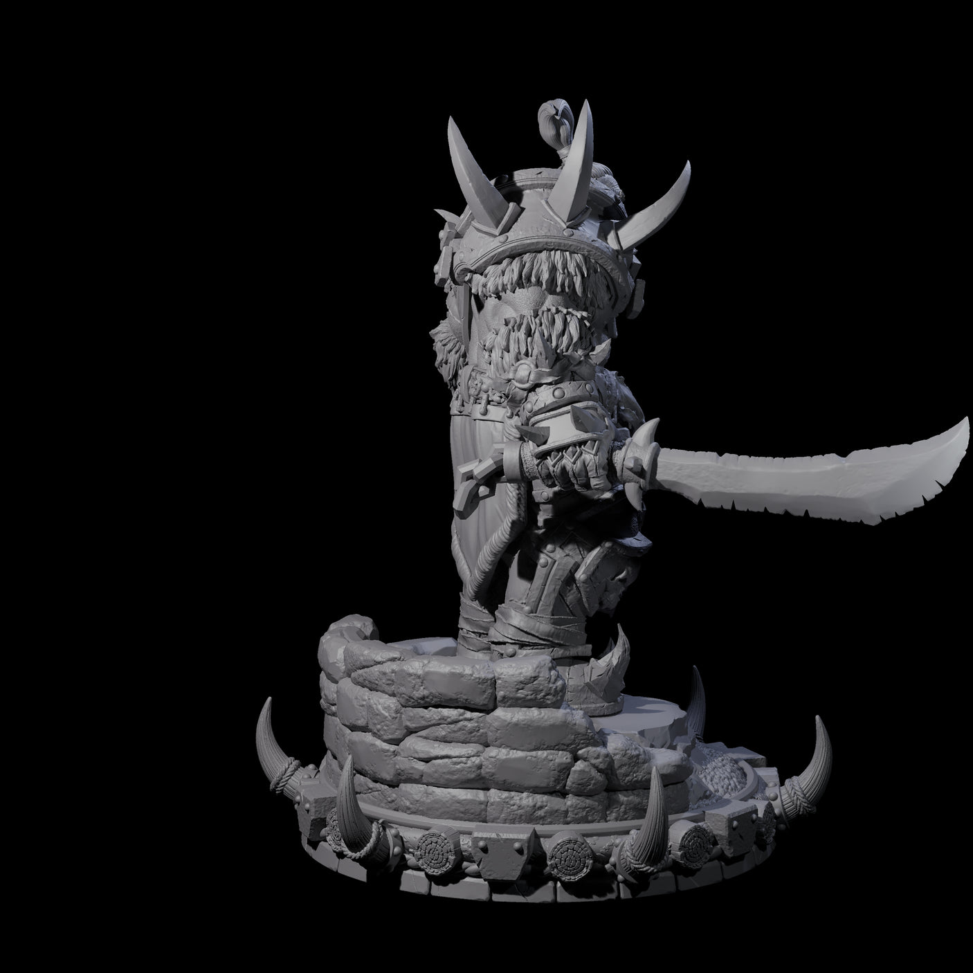 Frostbane Orc G Miniature for Dungeons and Dragons, Pathfinder or other TTRPGs