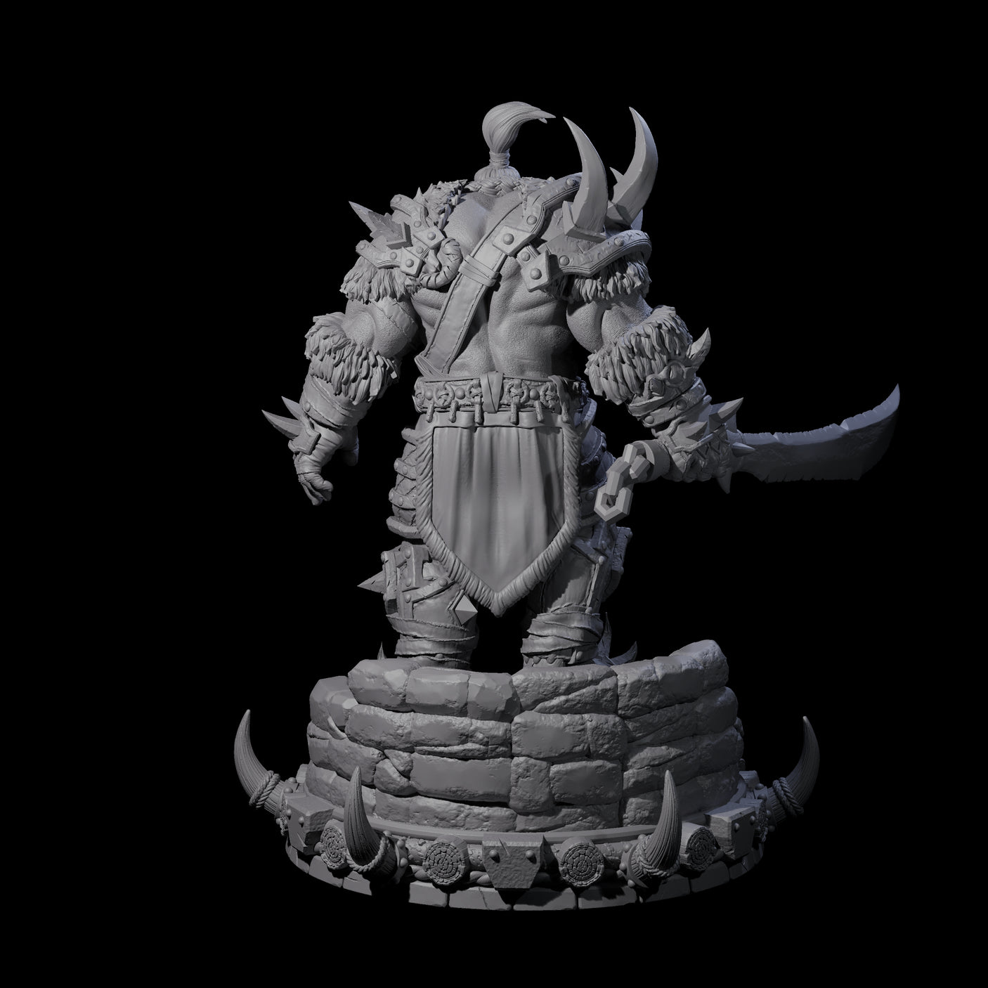 Frostbane Orc G Miniature for Dungeons and Dragons, Pathfinder or other TTRPGs