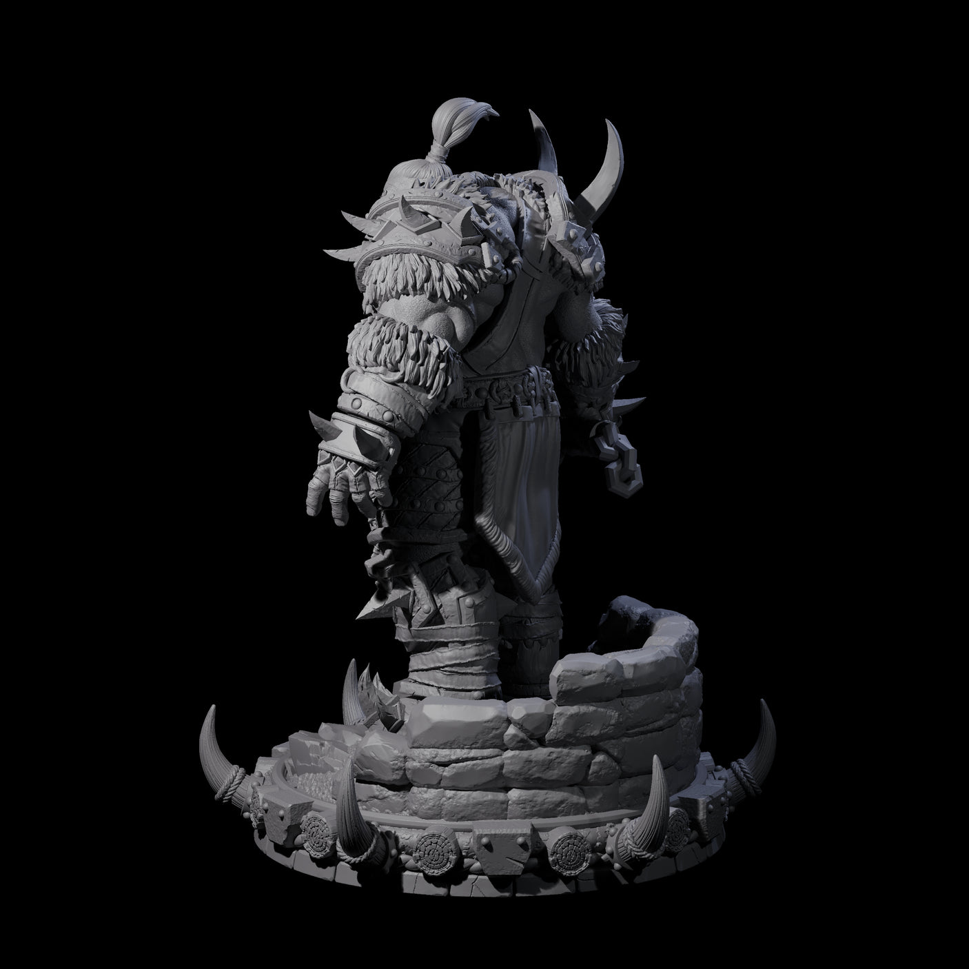 Frostbane Orc G Miniature for Dungeons and Dragons, Pathfinder or other TTRPGs